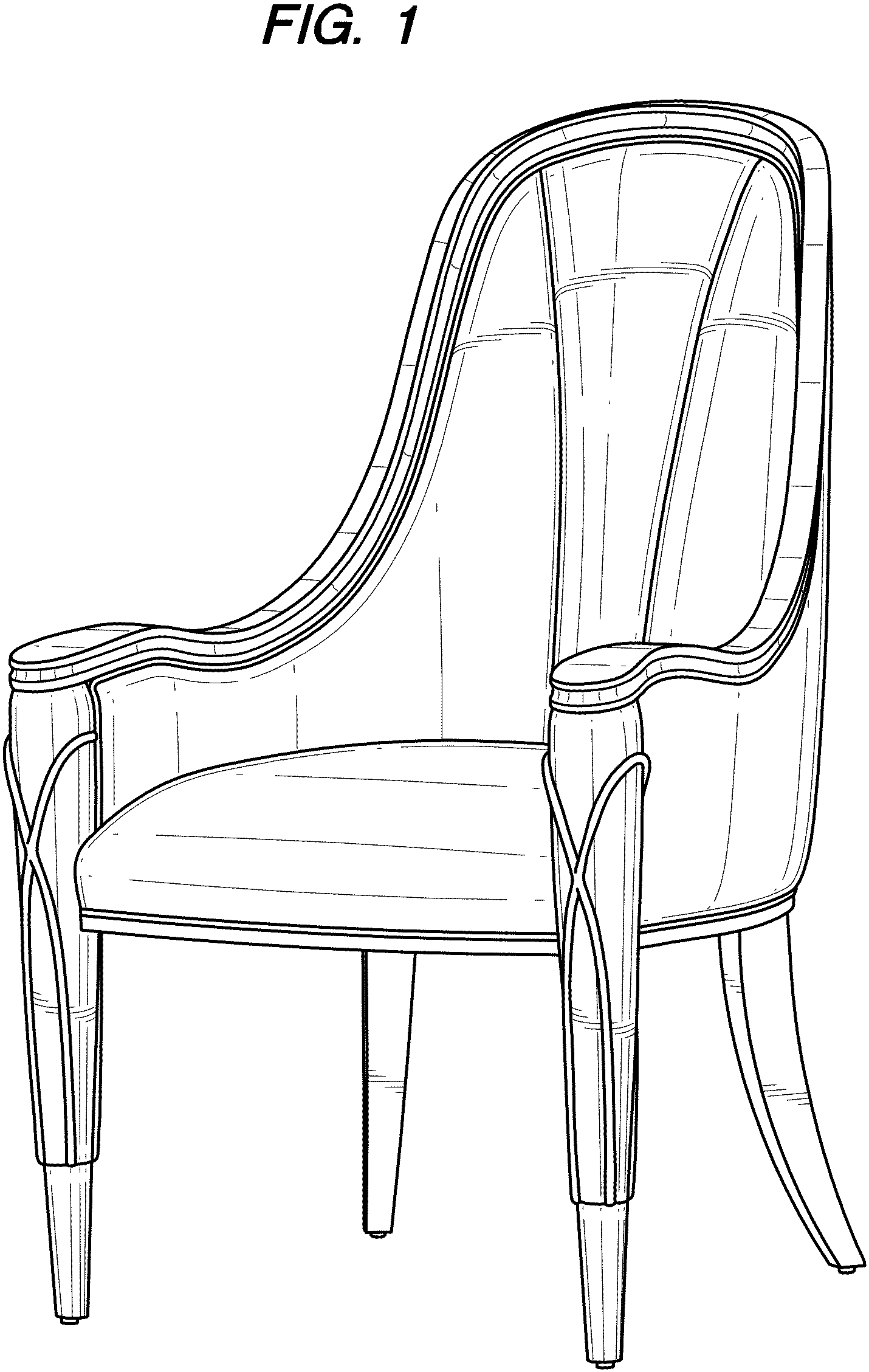 Patent USD1000132 Figure 1 – Chair