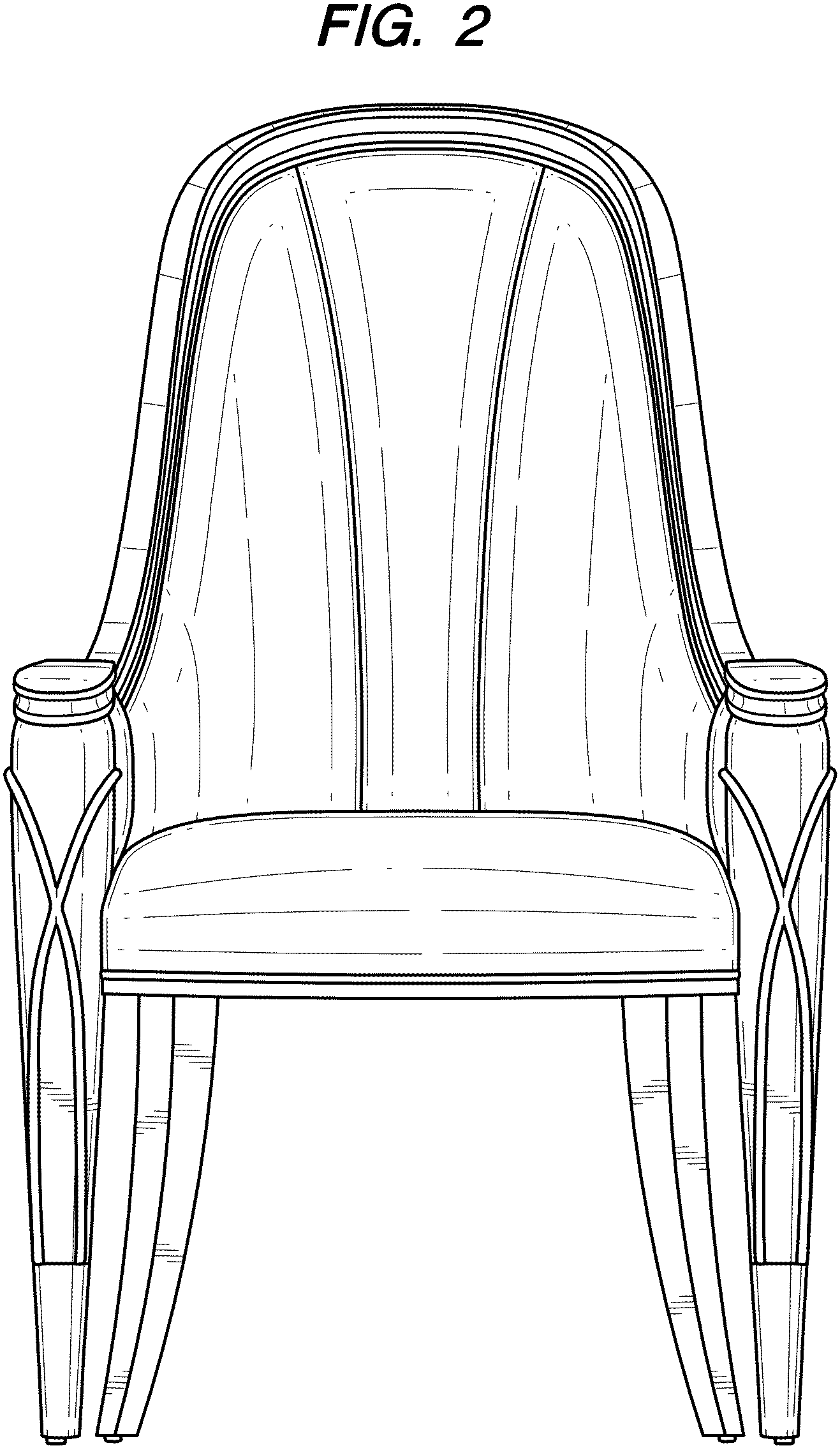 Patent USD1000132 Figure 2 – Chair