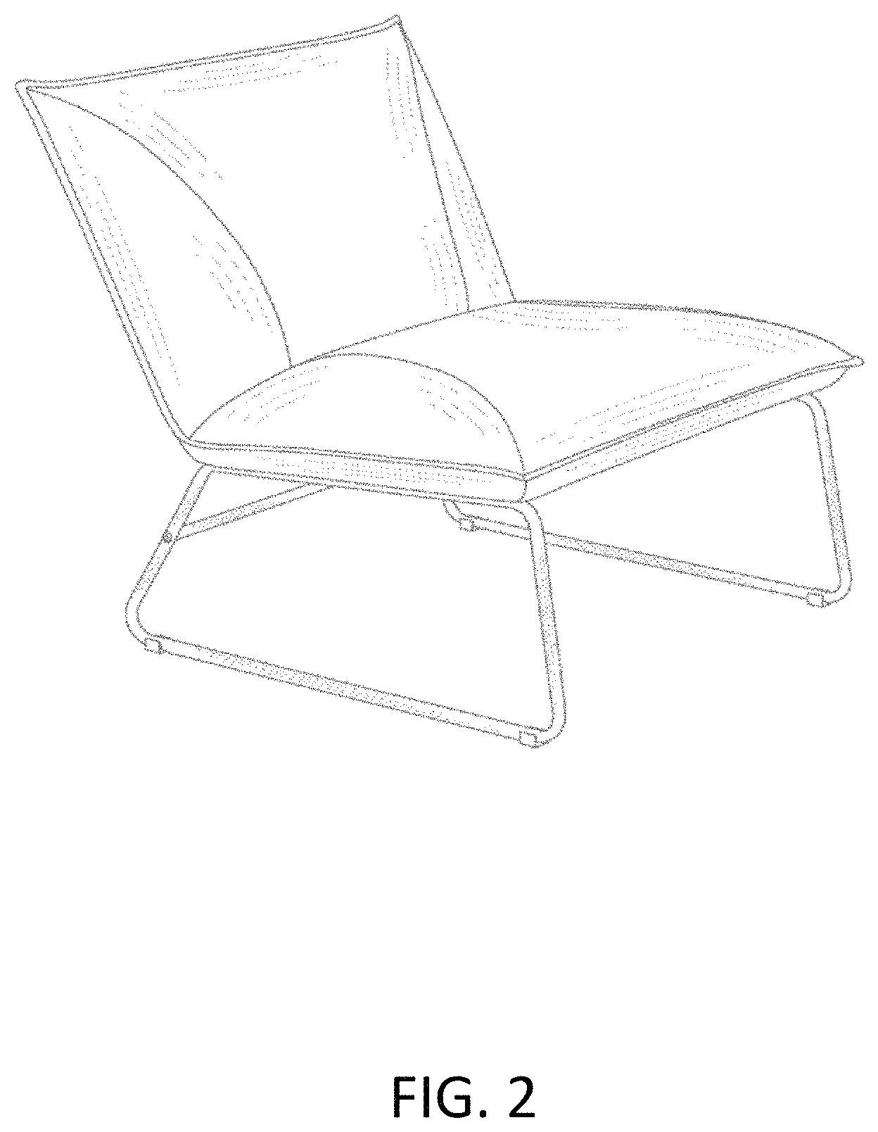 Patent USD1000133 Figure 2 – Combined chair and ottoman
