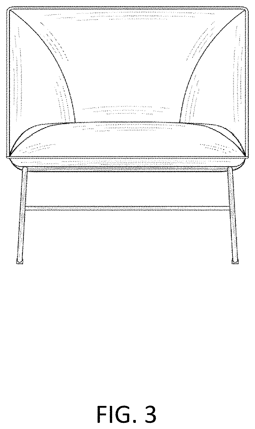 Patent USD1000133 Figure 3 – Combined chair and ottoman