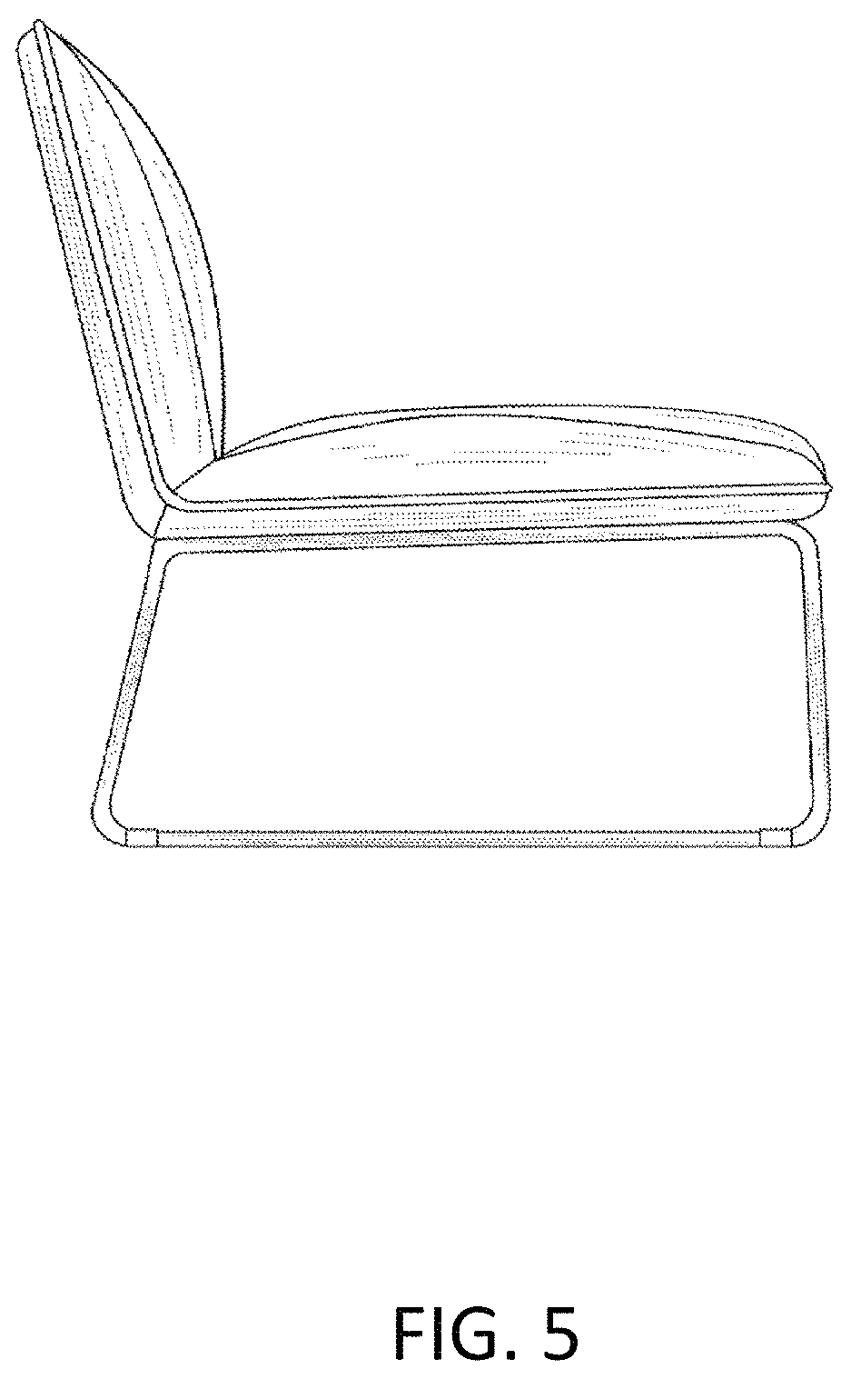 Patent USD1000133 Figure 5 – Combined chair and ottoman