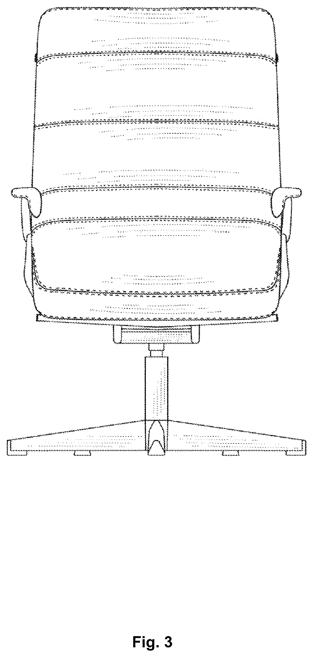 Patent USD1000134 Figure 3 – Combined chair and ottoman