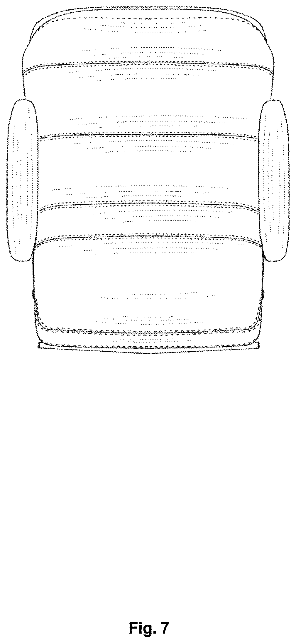 Patent USD1000134 Figure 7 – Combined chair and ottoman