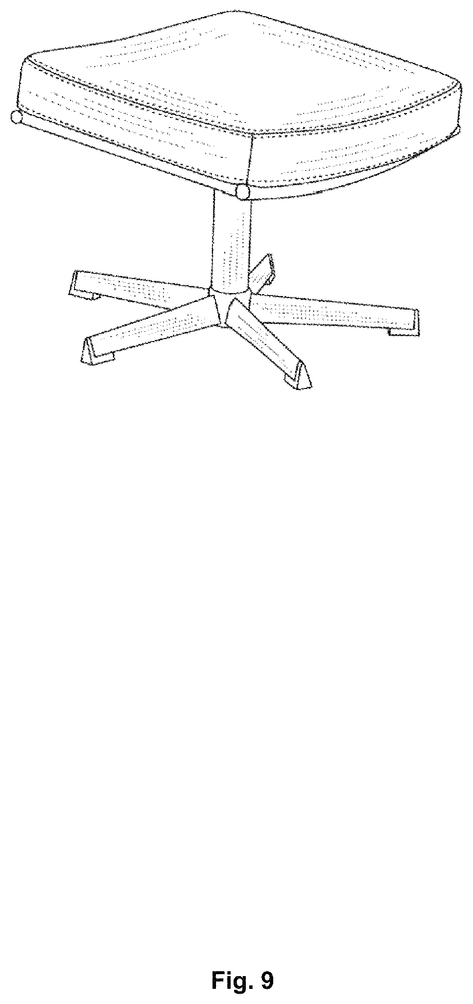 Patent USD1000134 Figure 9 – Combined chair and ottoman