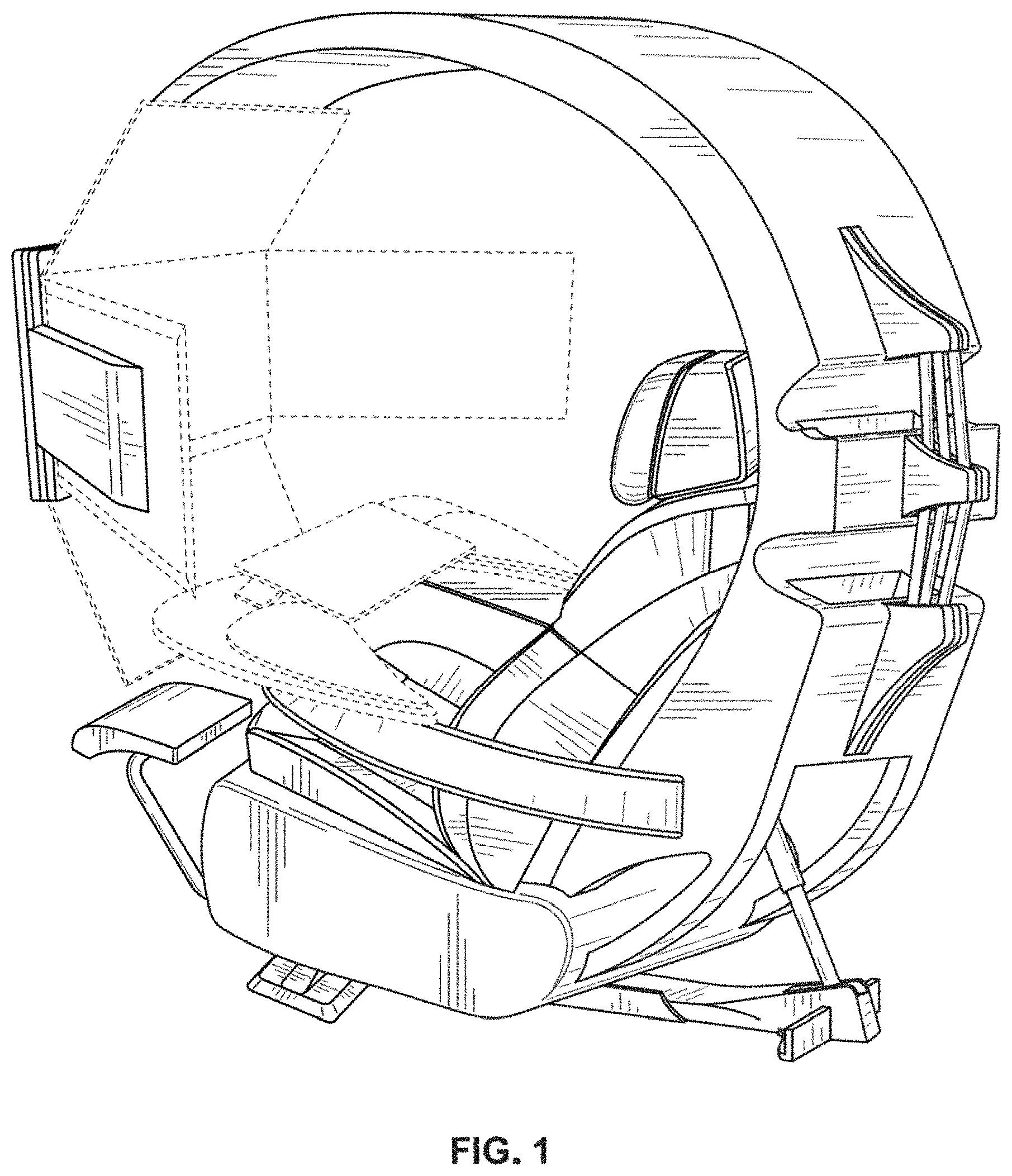 Patent USD1000137 Figure 1 – Productivity chair