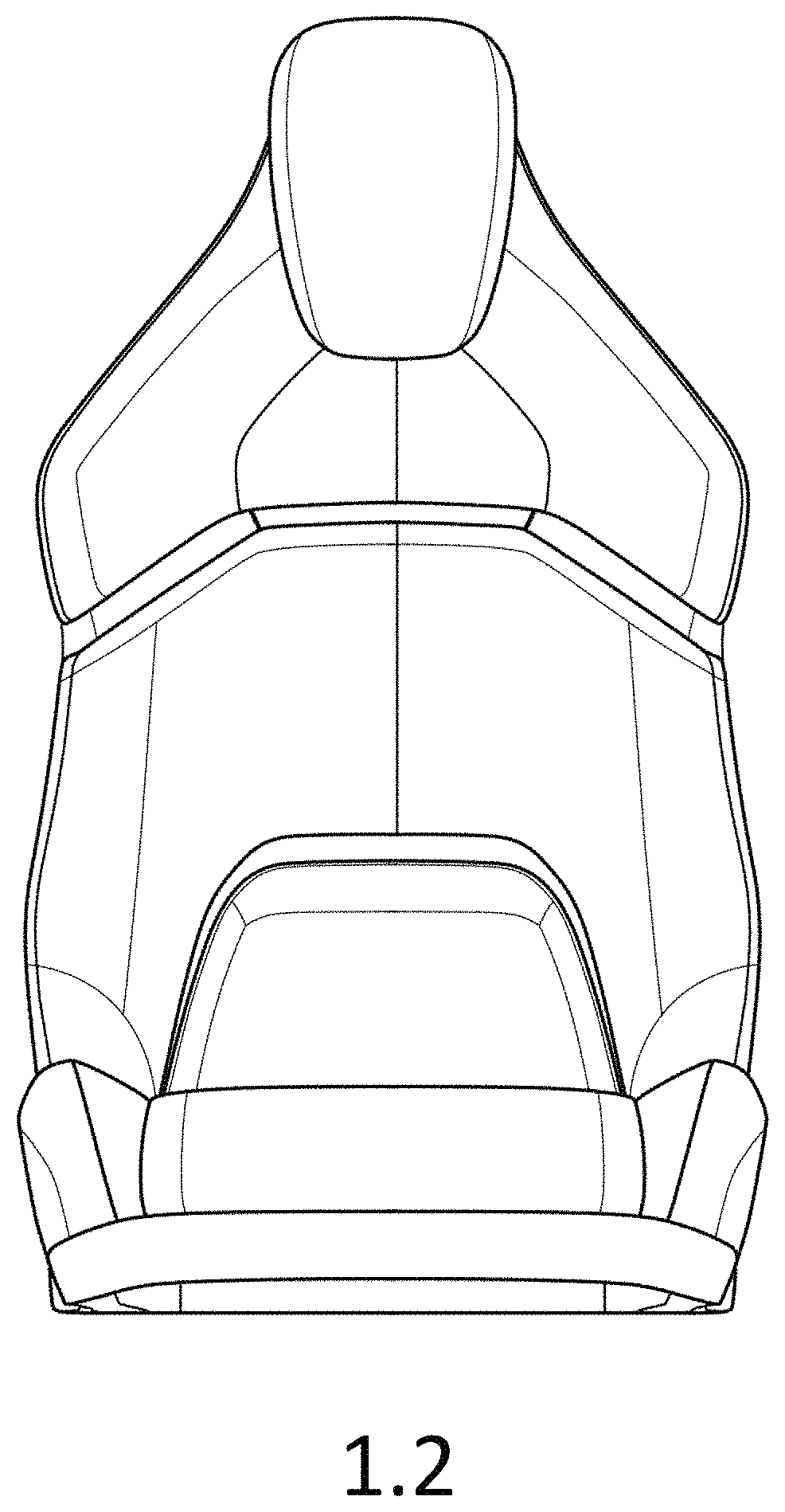 Patent USD1000140 Figure 2 – Vehicle seat