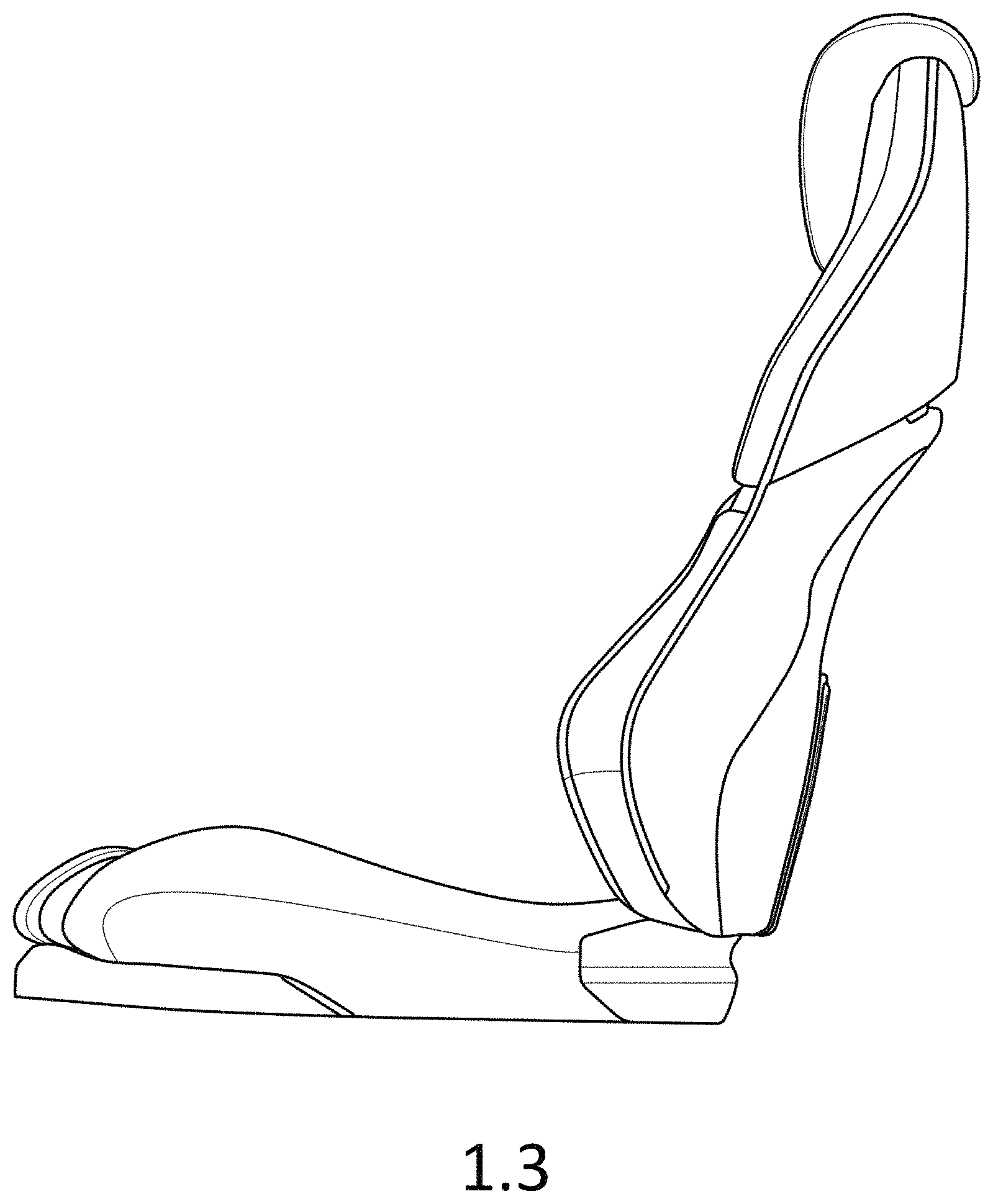 Patent USD1000140 Figure 3 – Vehicle seat