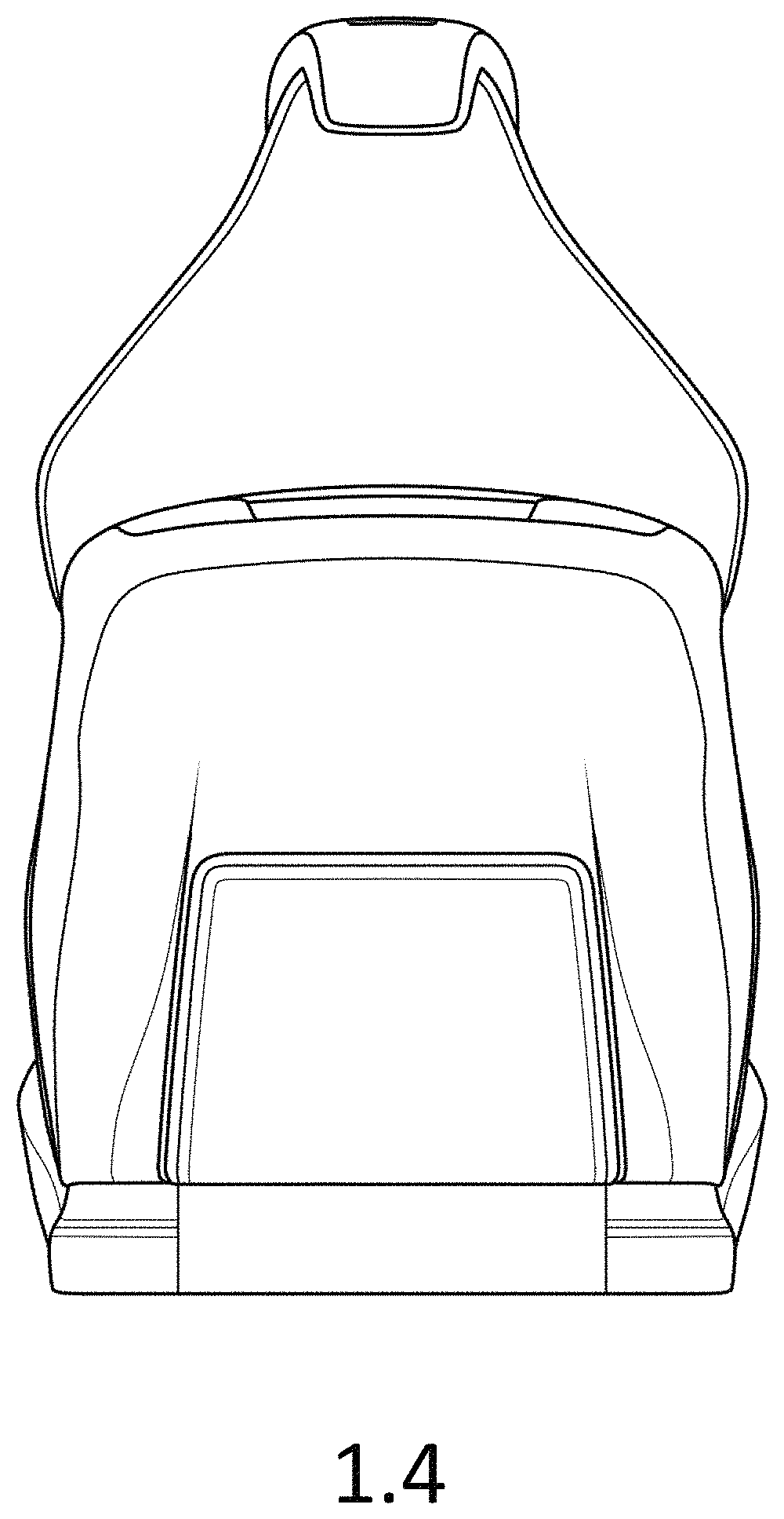 Patent USD1000140 Figure 4 – Vehicle seat