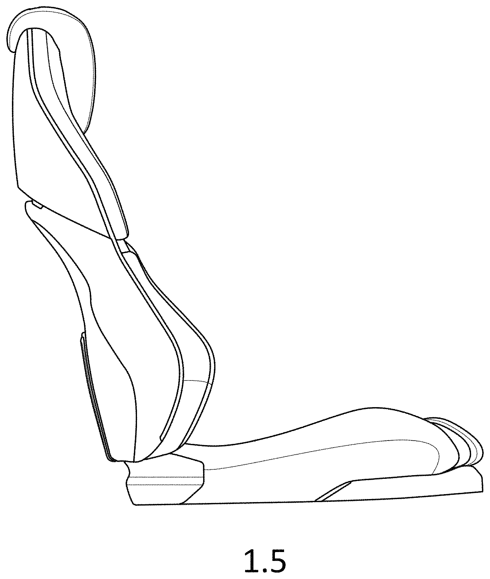 Patent USD1000140 Figure 5 – Vehicle seat