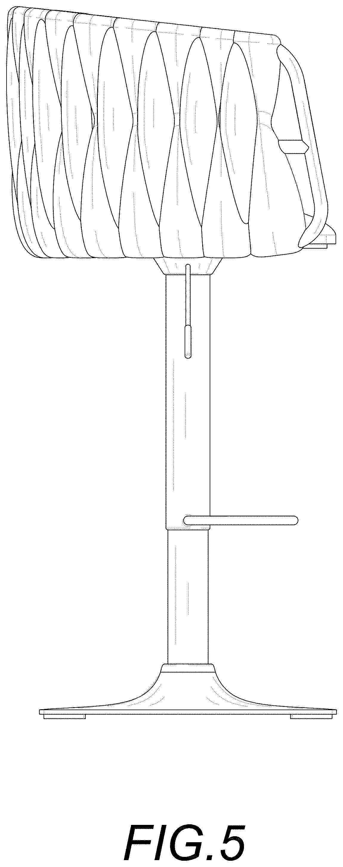 Patent USD1000141 Figure 5 – Bar chair