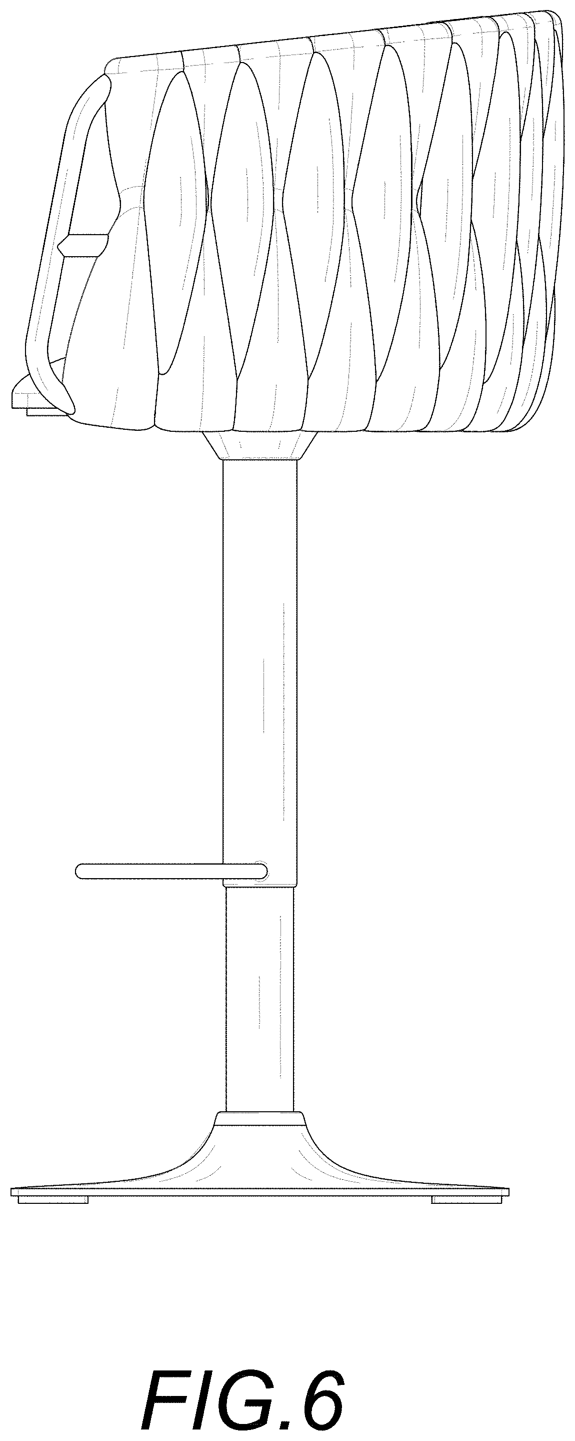 Patent USD1000141 Figure 6 – Bar chair