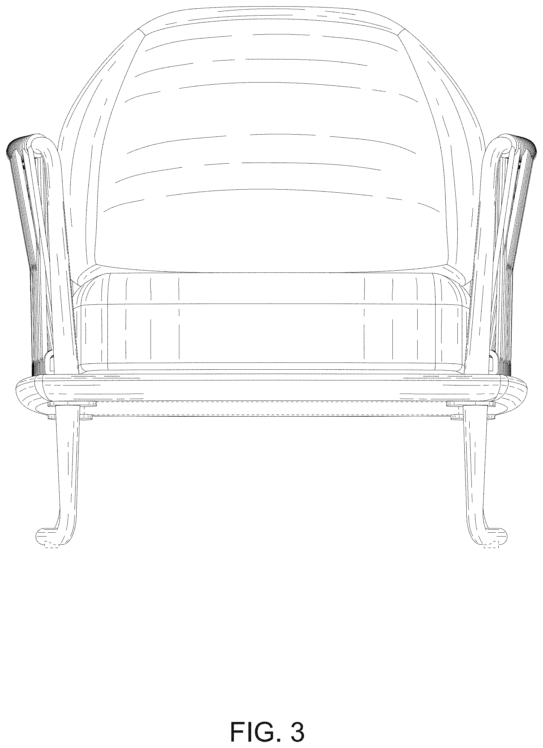 Patent USD1000147 Figure 3 – Seat