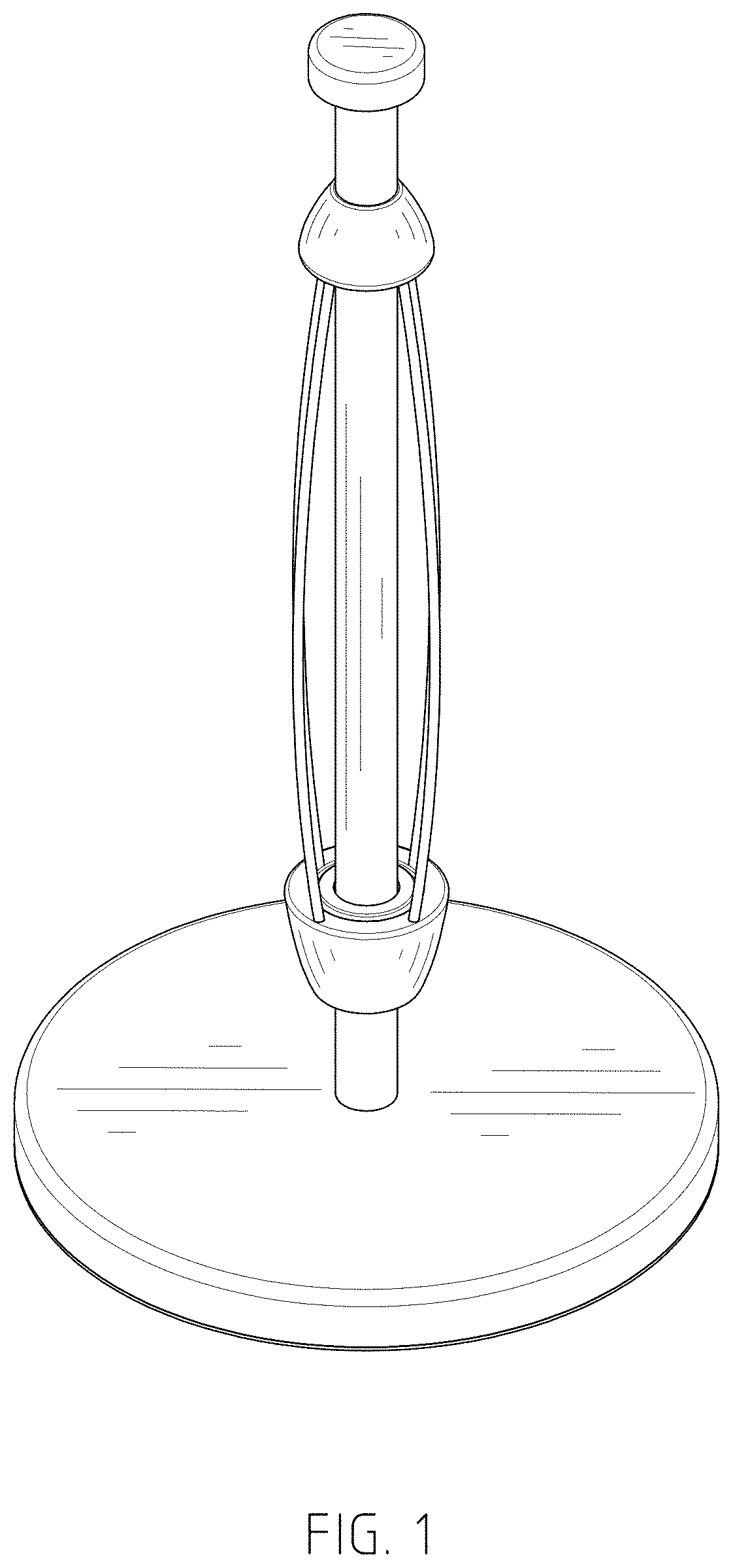Patent USD1000151 Figure 1 – Vertical paper towel rack