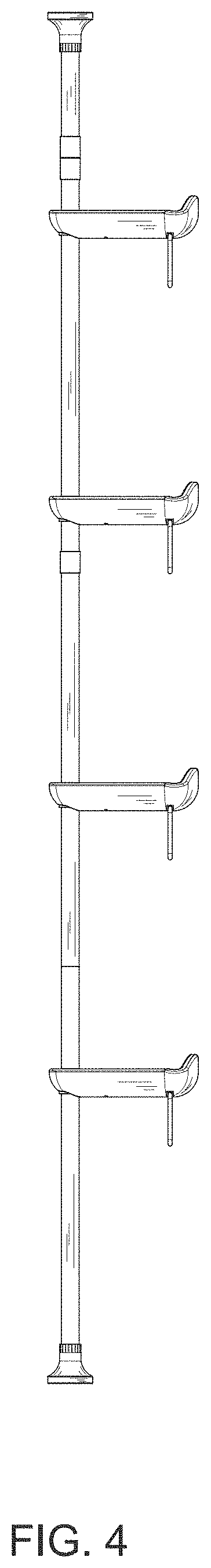 Patent USD1000153 Figure 4 – Tension pole shower caddy