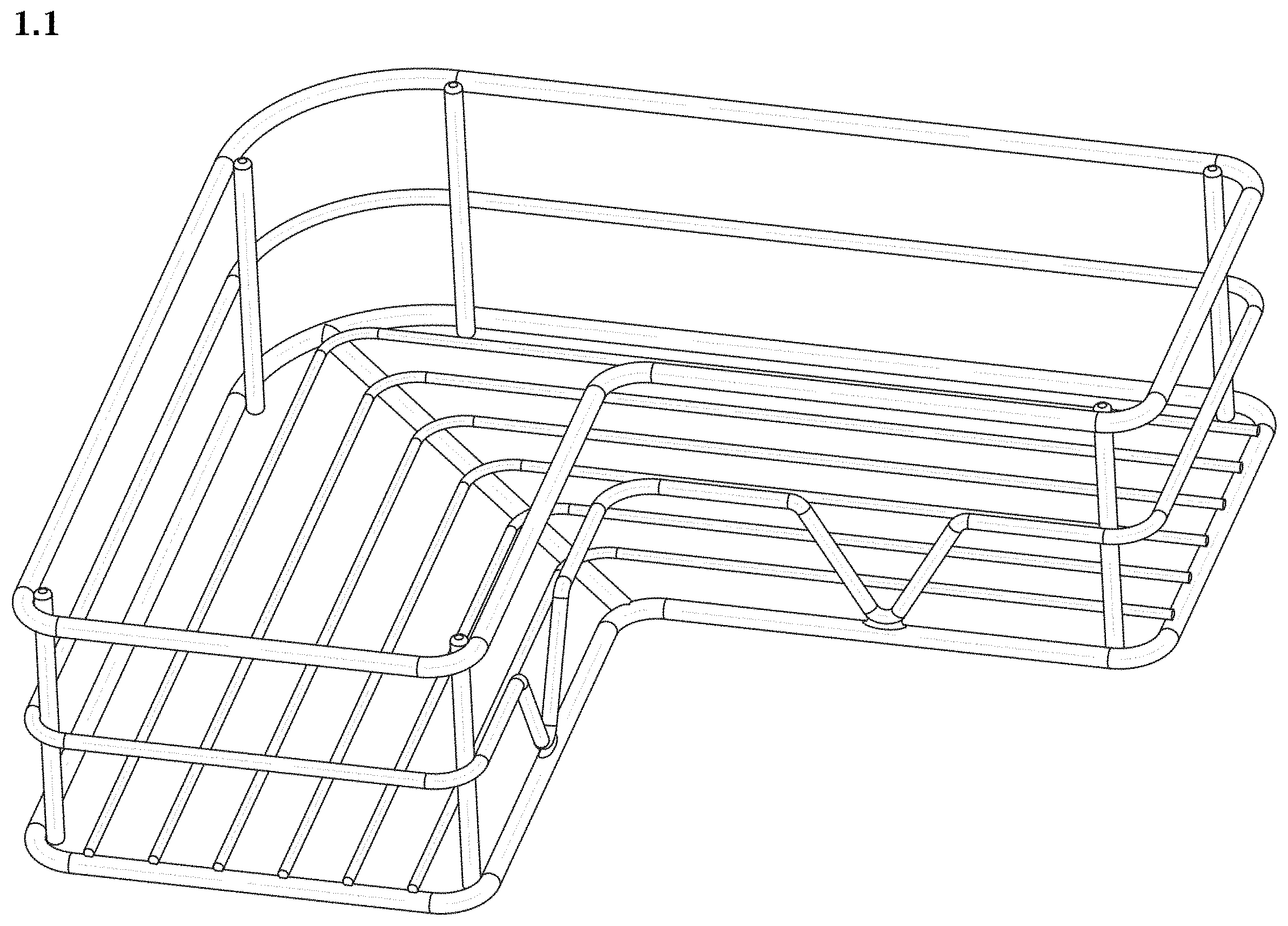Patent USD1000158 Figure 1 – Bathroom shelf
