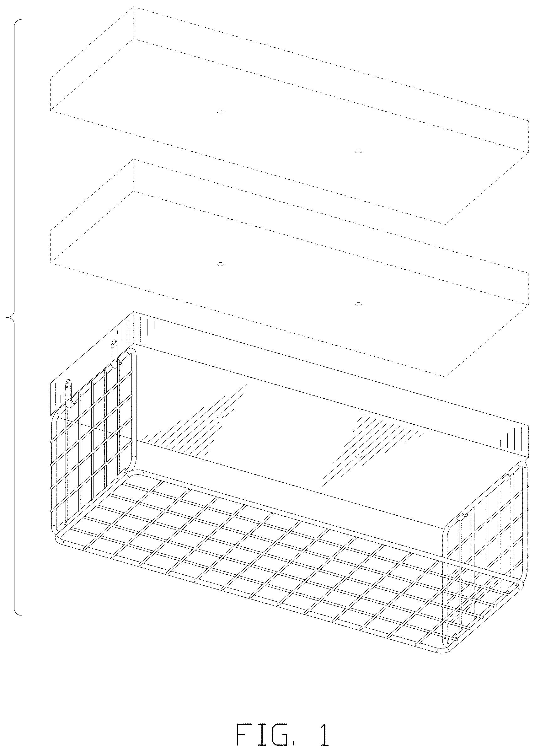 Patent USD1000160 Figure 1 – Bathroom shelf
