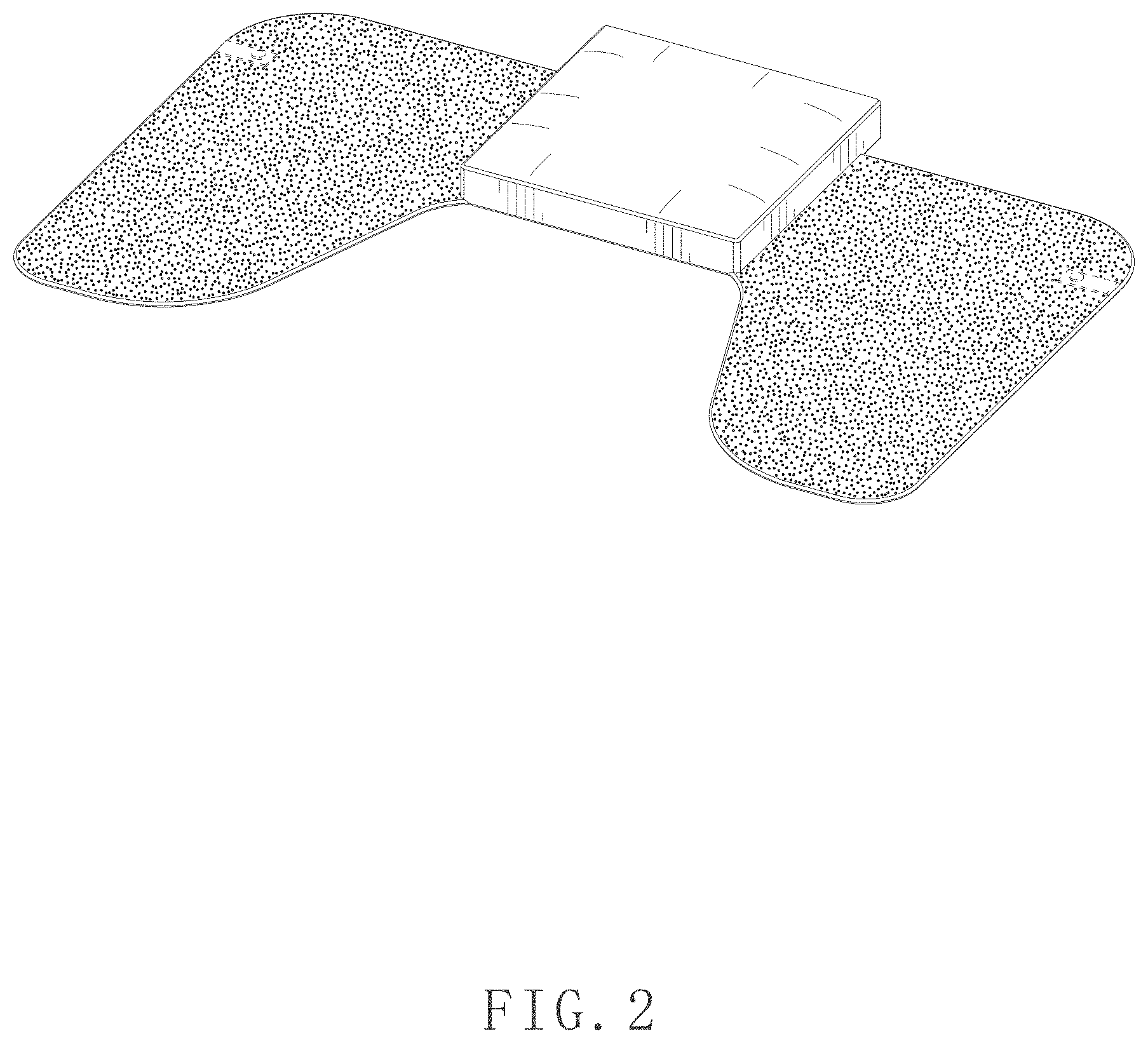 Patent USD1000163 Figure 2 – Combined blanket with cushion