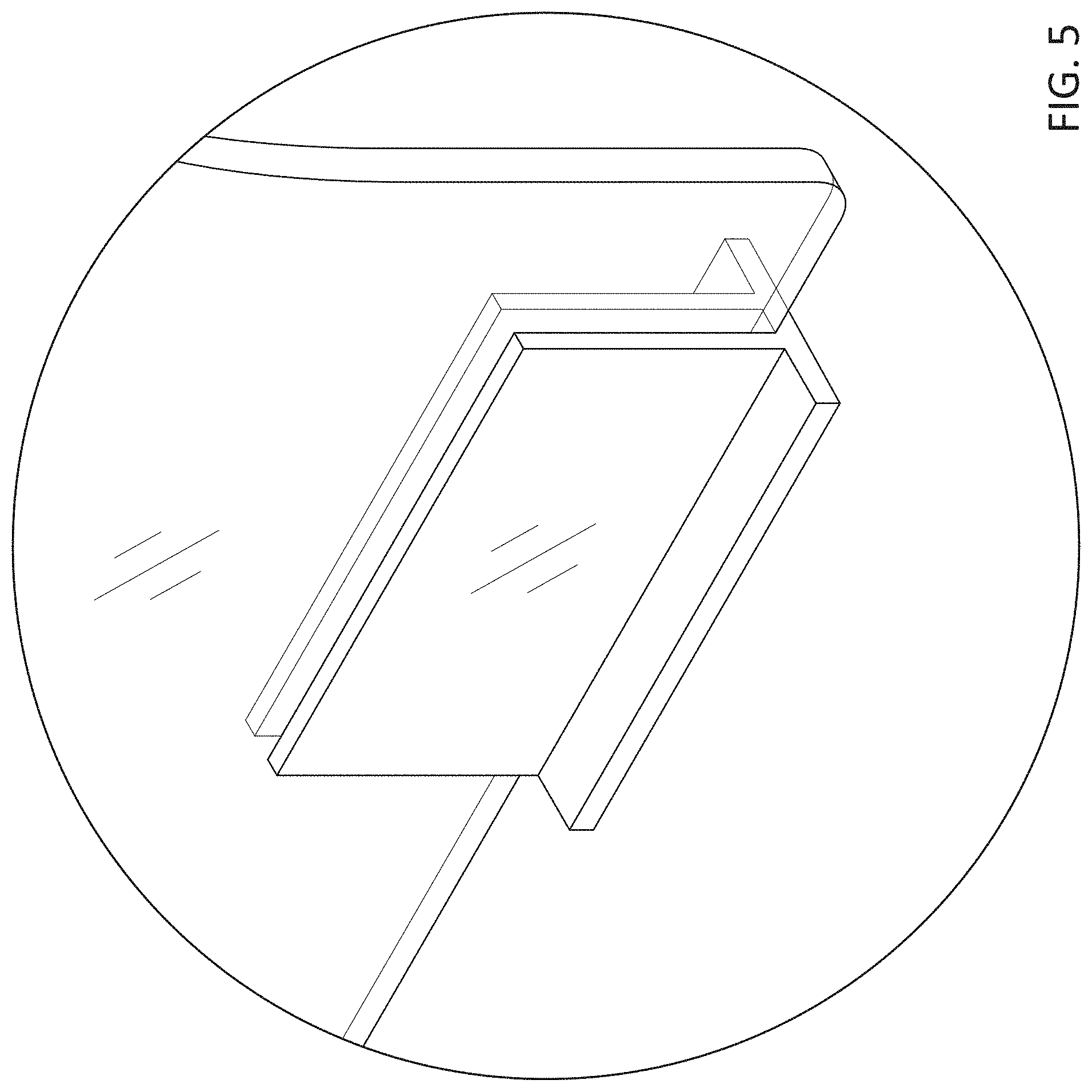 Patent USD1000164 Figure 5 – Tabletop protective shield