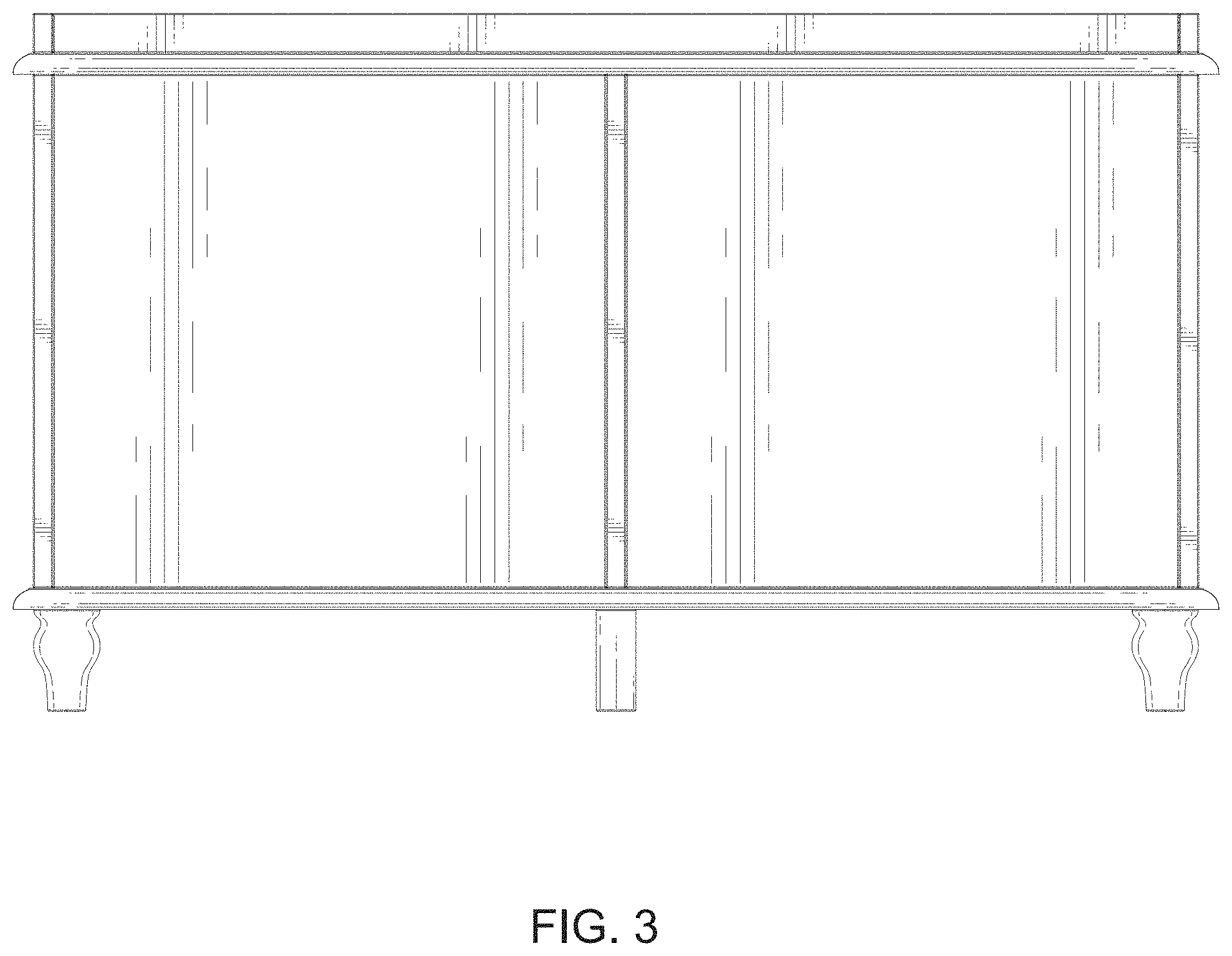 Patent USD1000165 Figure 3 – Shoes storage bench