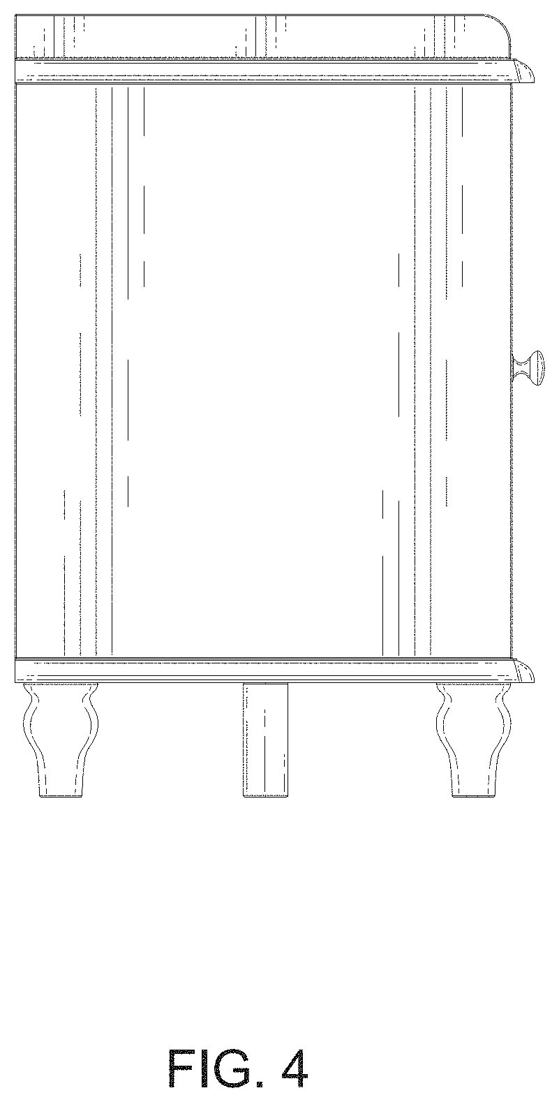 Patent USD1000165 Figure 4 – Shoes storage bench