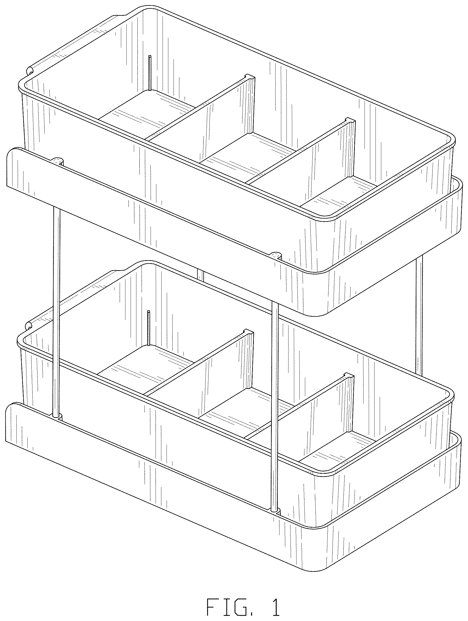 Patent USD1000168 Figure 1 – Storage rack