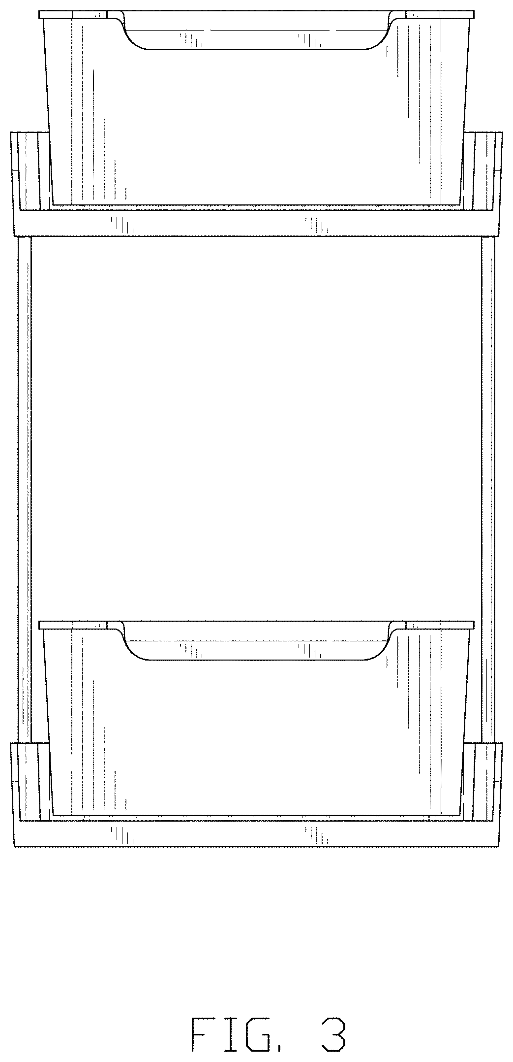 Patent USD1000168 Figure 3 – Storage rack