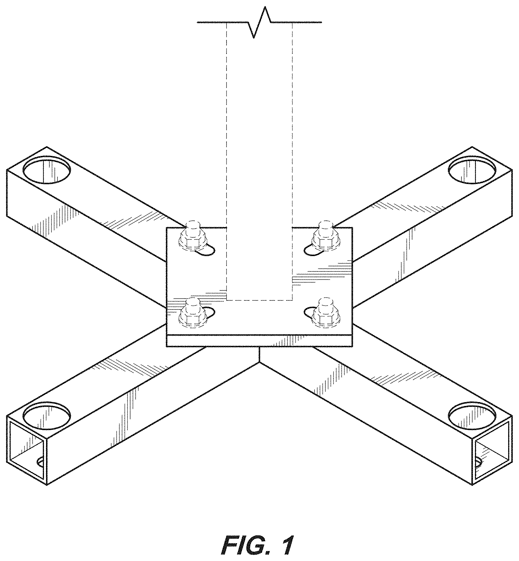 Patent USD1000179 Figure 1 – Square pole base