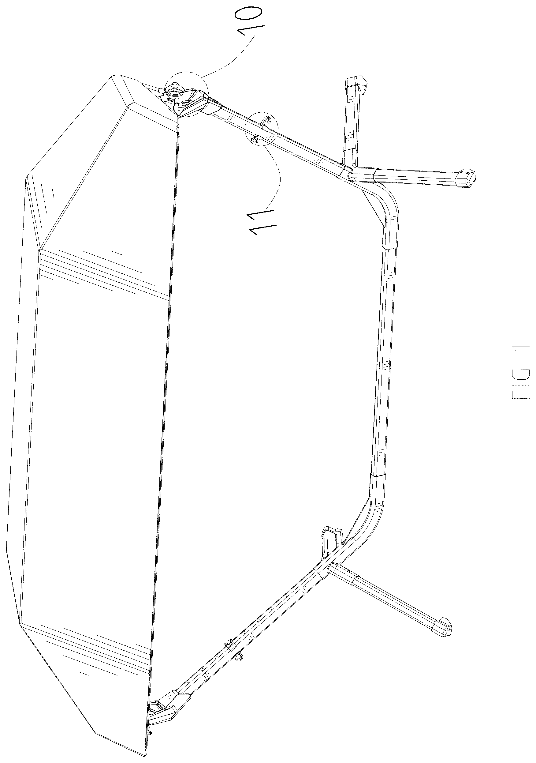 Patent USD1000184 Figure 1 – Hammock stand