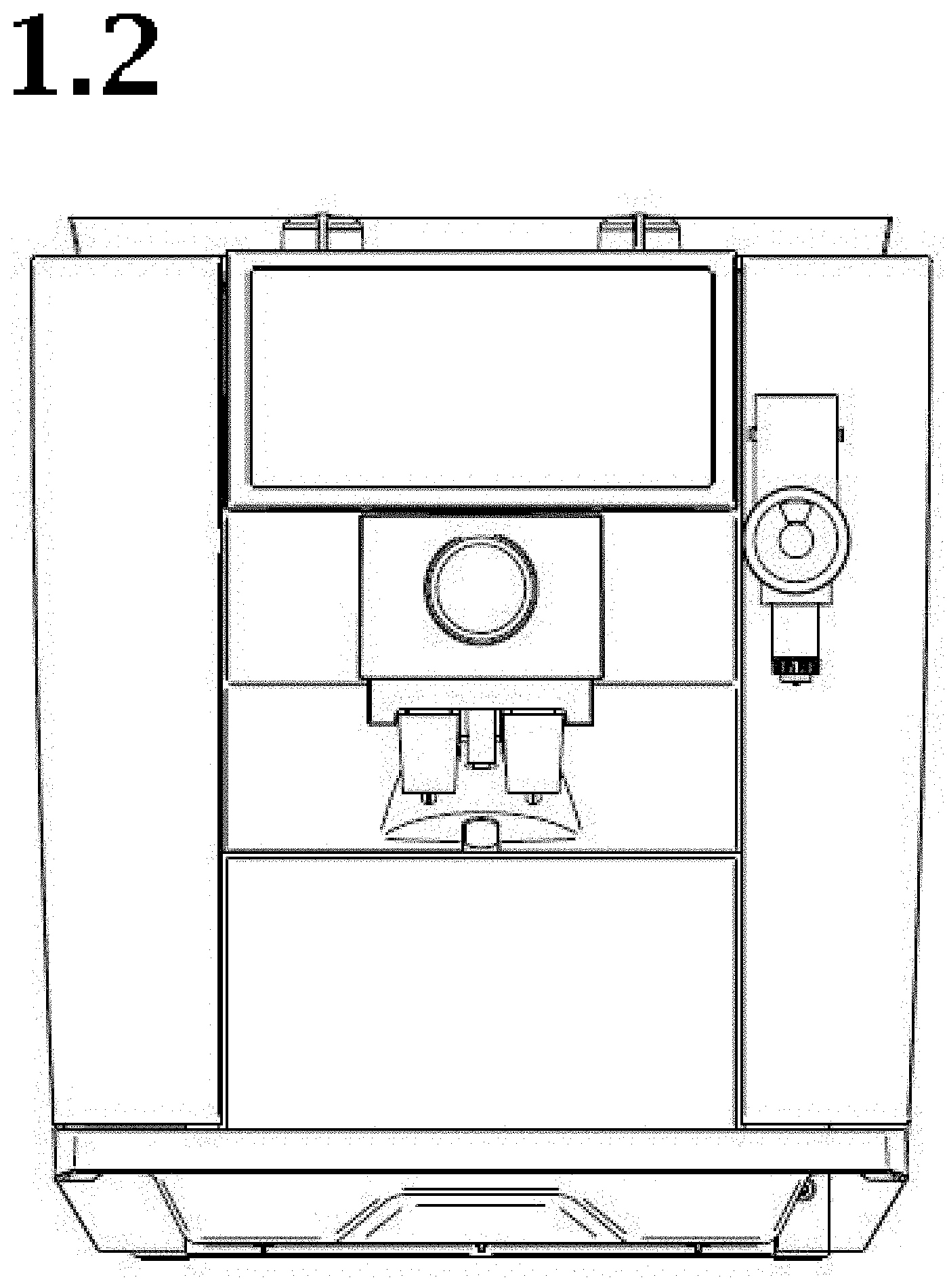 Patent USD1000186 Figure 2 – Coffee maker