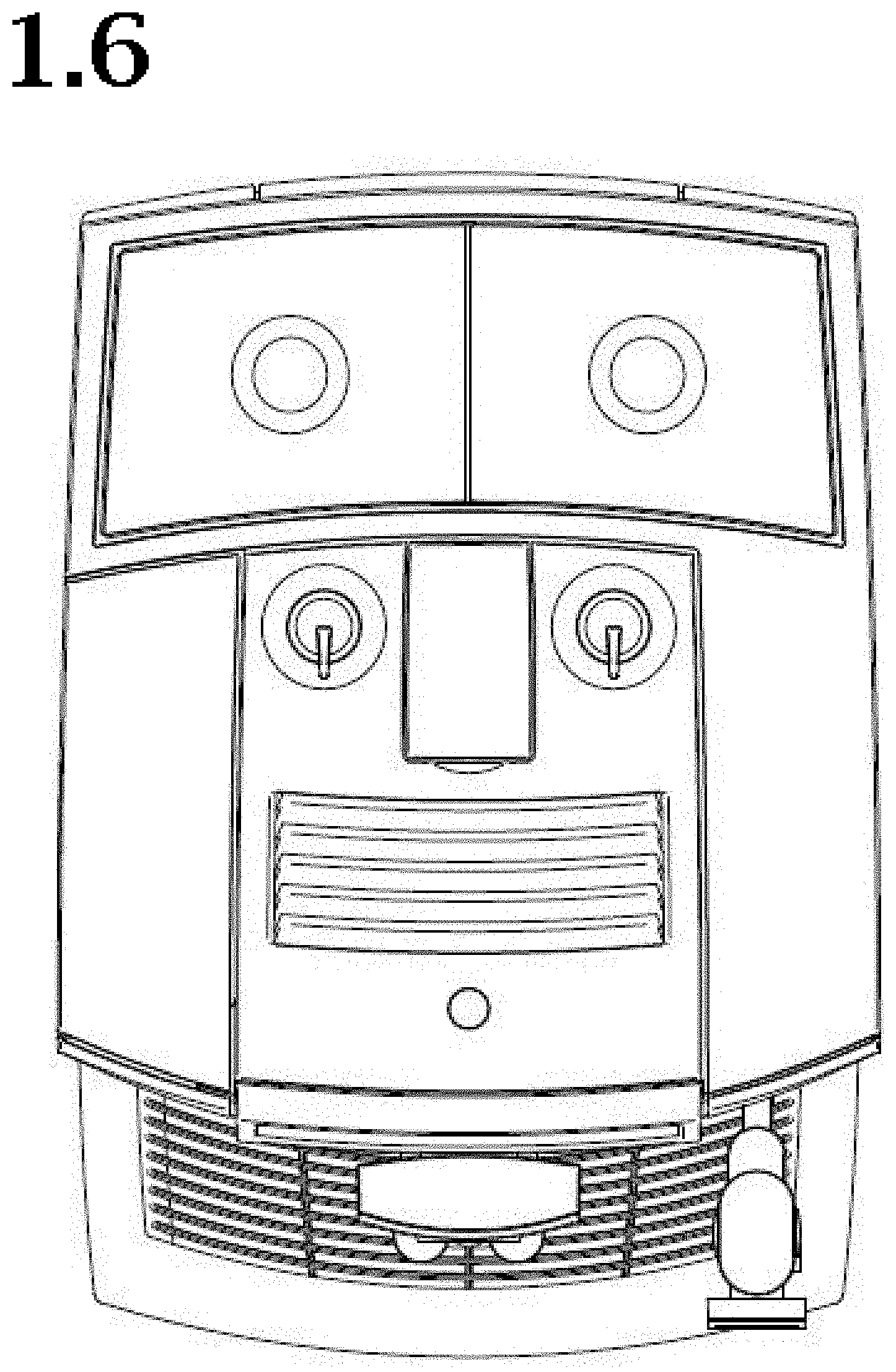 Patent USD1000186 Figure 6 – Coffee maker