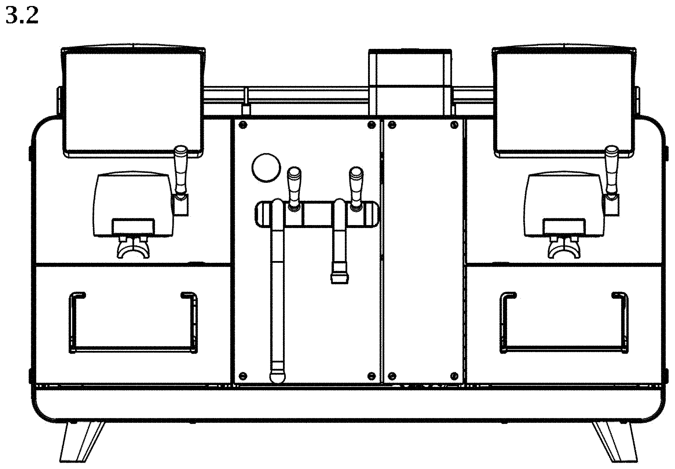 Patent USD1000187 Figure 2 – Automatic coffee machine for commercial purposes