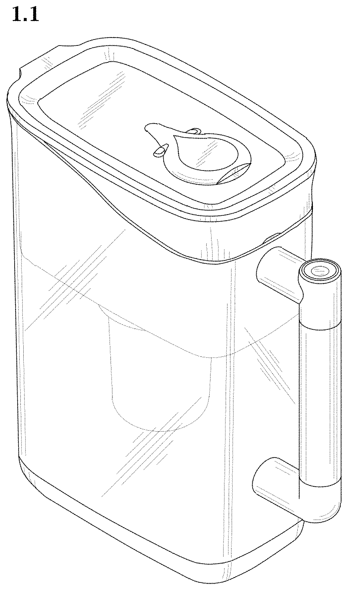 Patent USD1000188 Figure 1 – Water jug