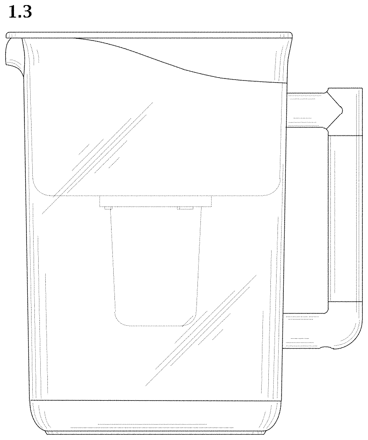 Patent USD1000188 Figure 3 – Water jug