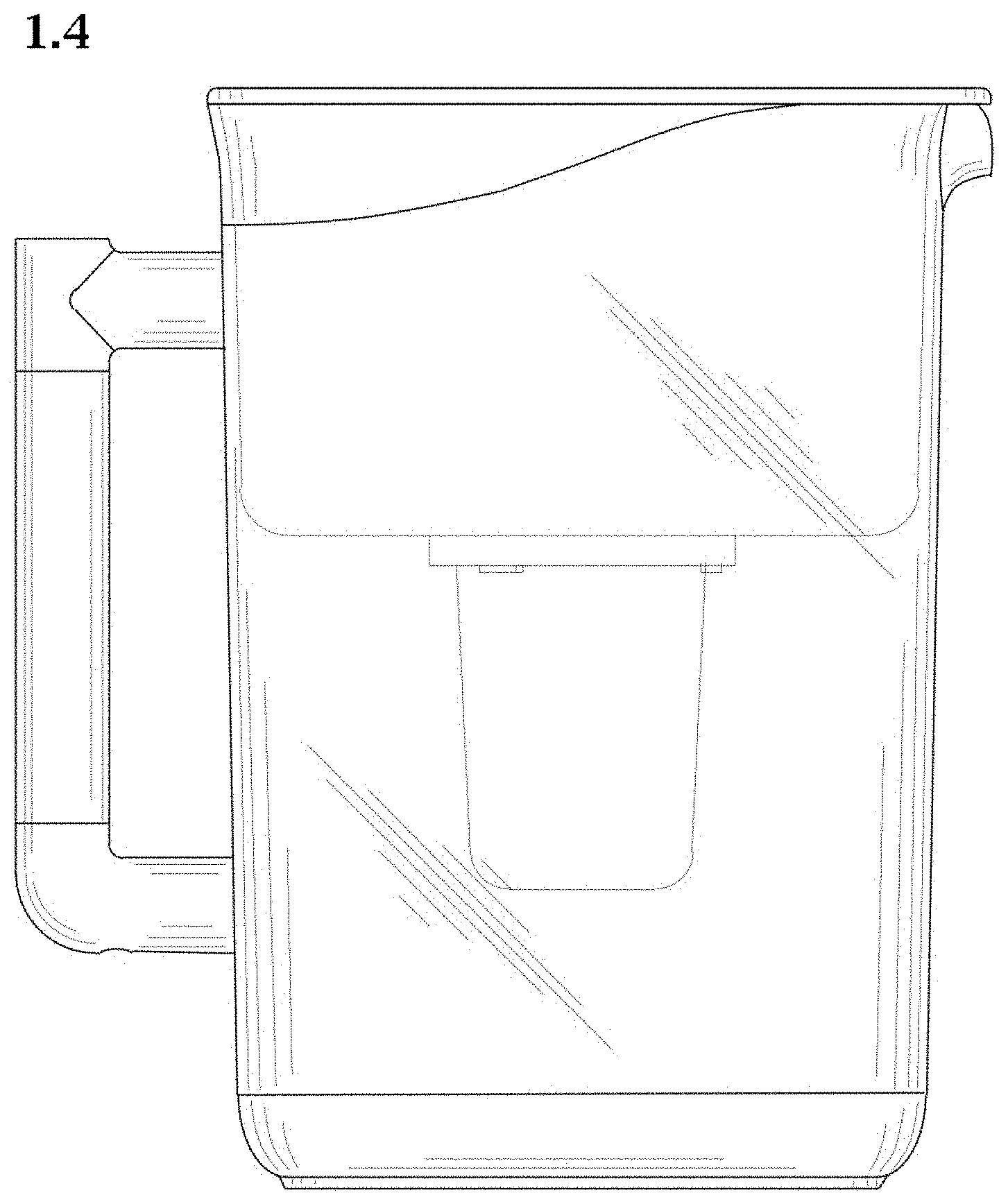 Patent USD1000188 Figure 4 – Water jug