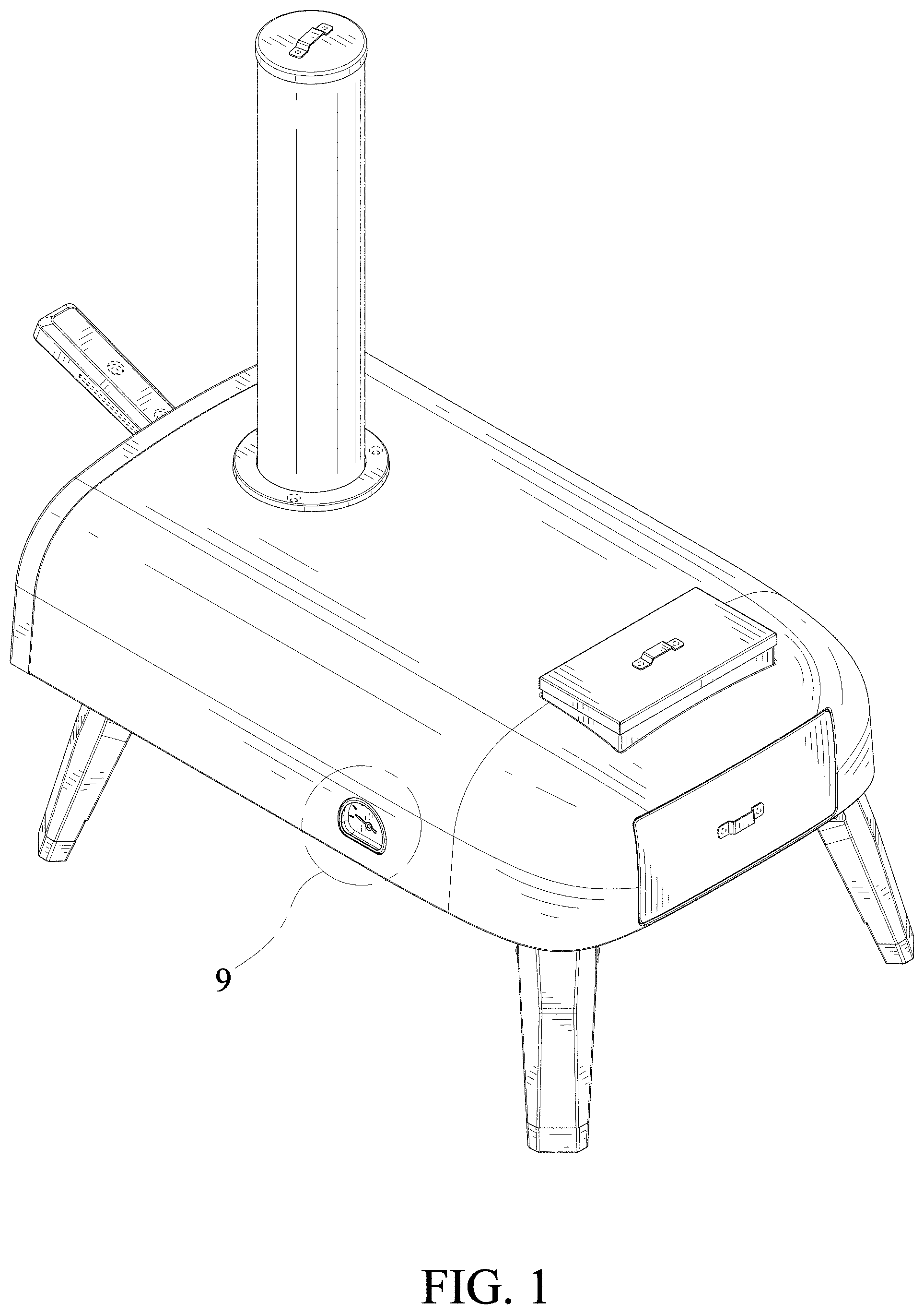 Patent USD1000190 Figure 1 – Outdoor pizza oven