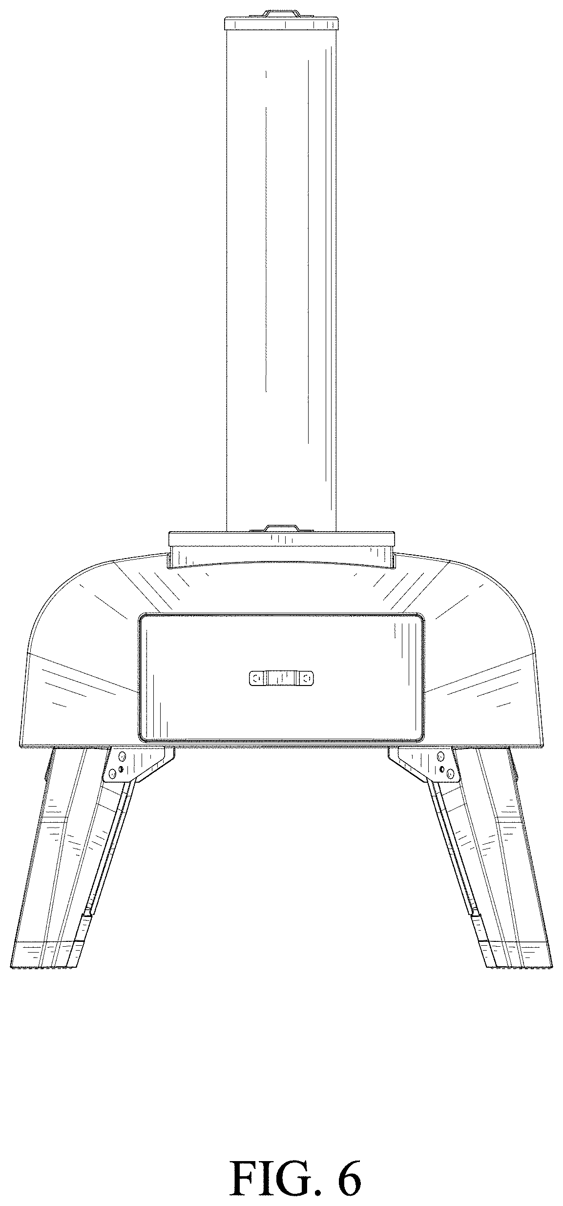 Patent USD1000190 Figure 6 – Outdoor pizza oven