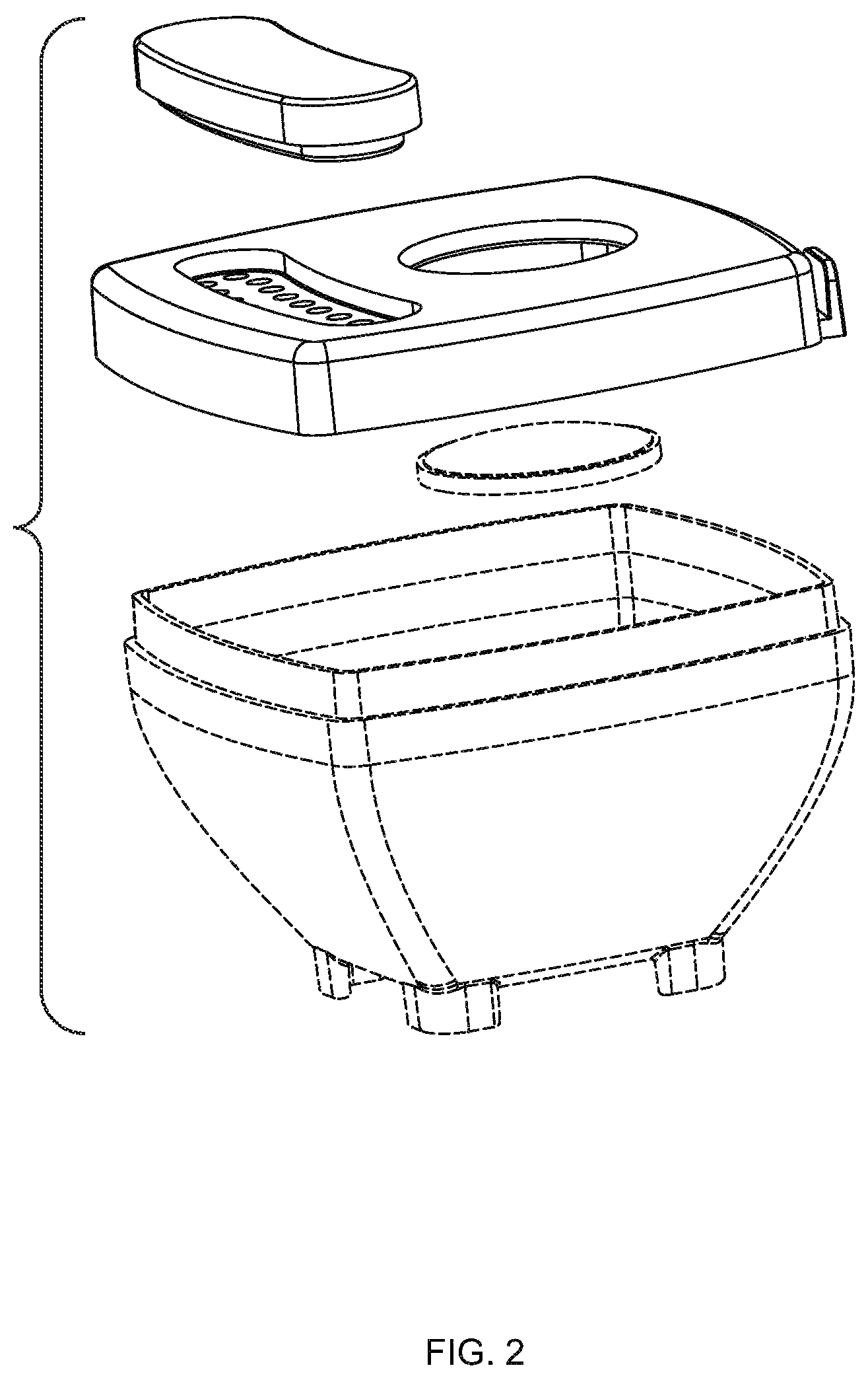 Patent USD1000196 Figure 2 – Container lid