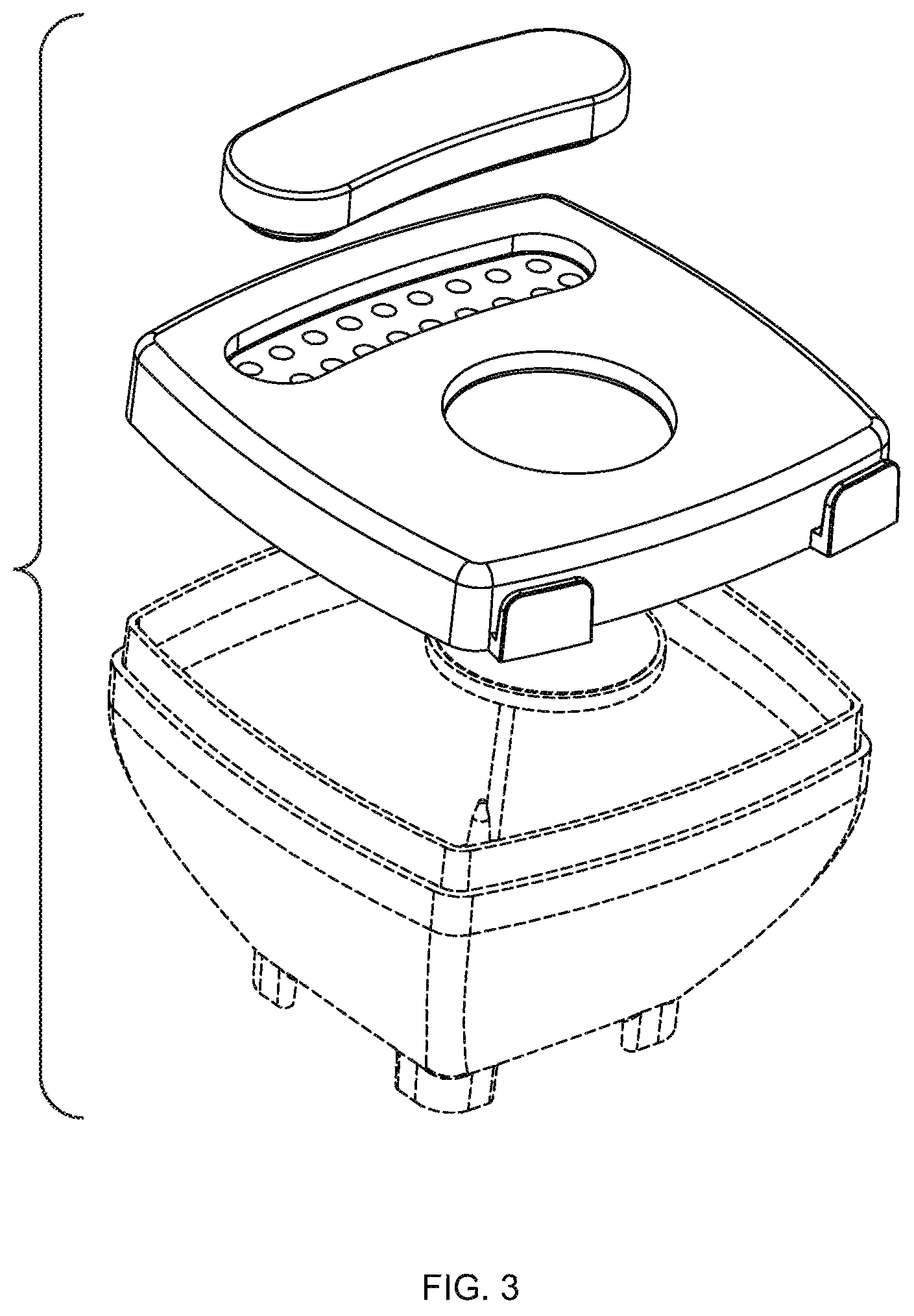 Patent USD1000196 Figure 3 – Container lid