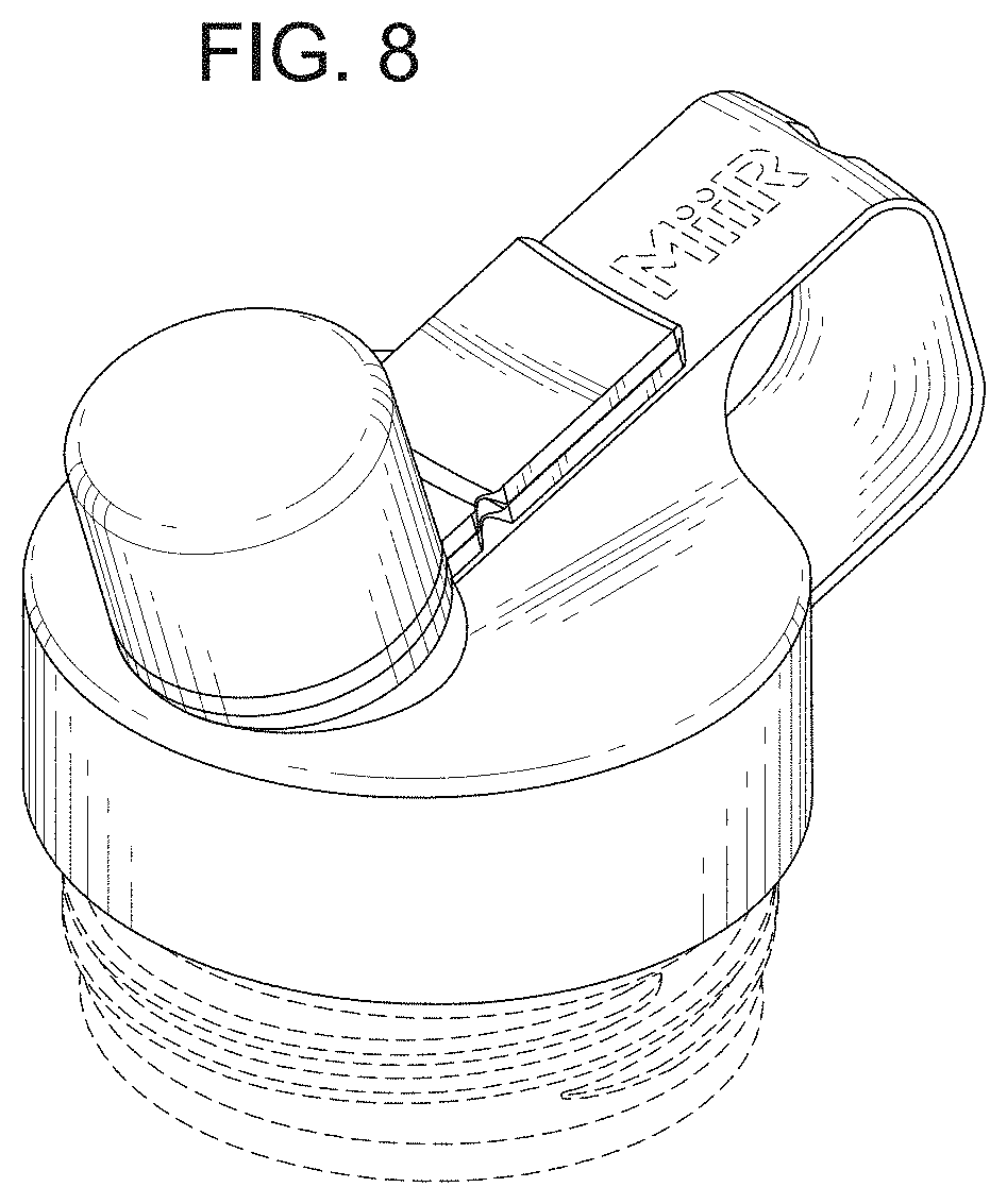 Patent USD1000199 Figure 5 – Combined lid with mouthpiece and cap