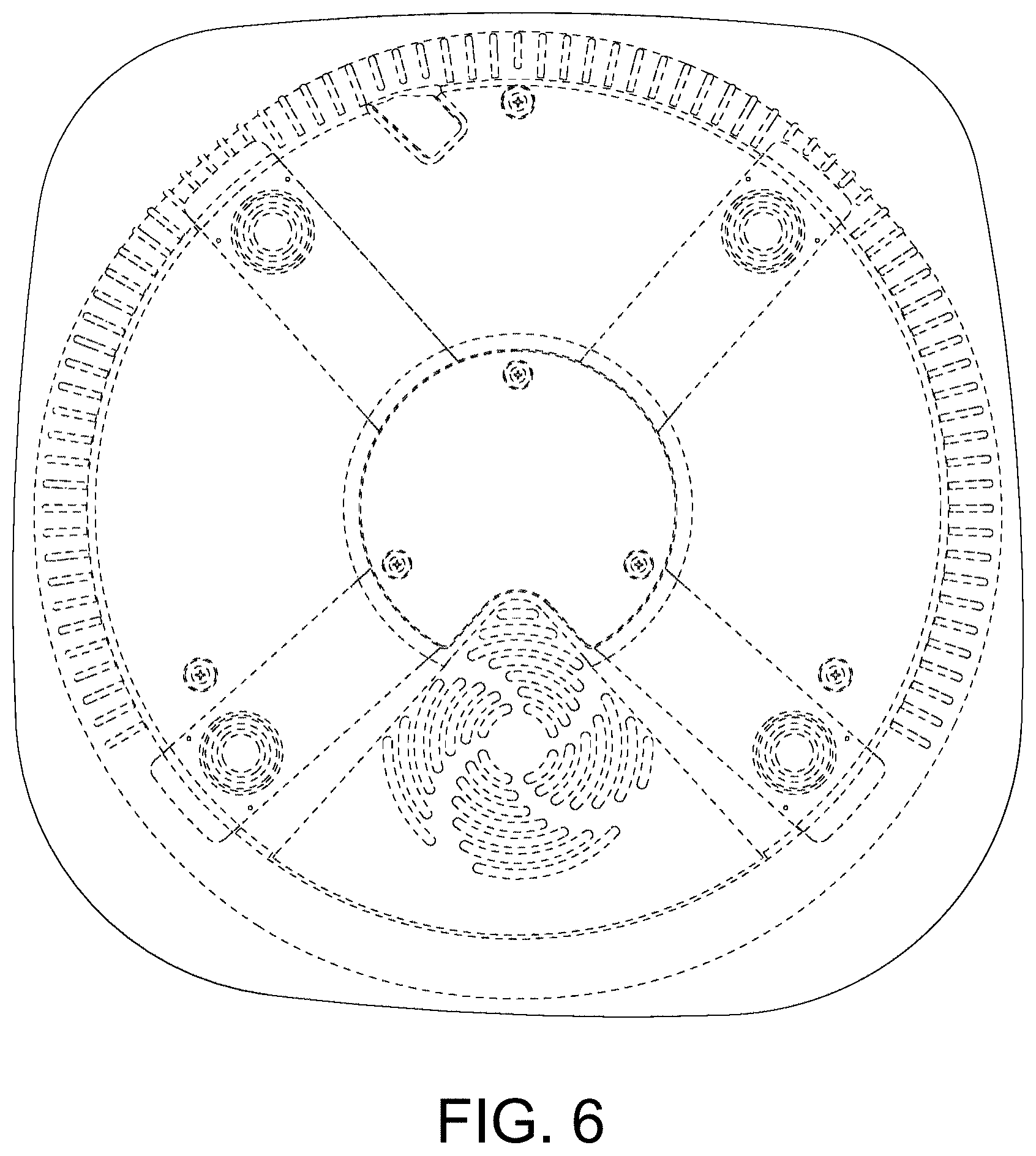 Patent USD1000205 Figure 6 – Cooktop or portion thereof