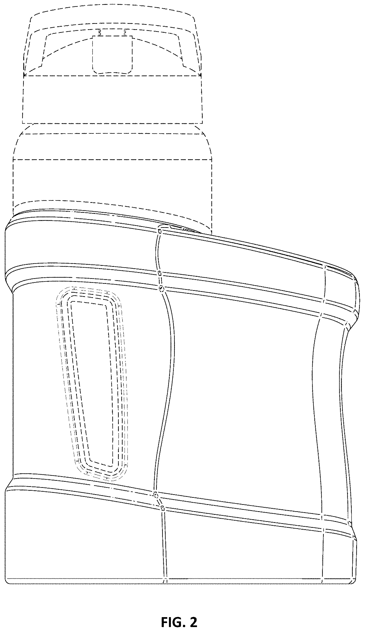 Patent USD1000207 Figure 2 – Drink bottle with storage compartment