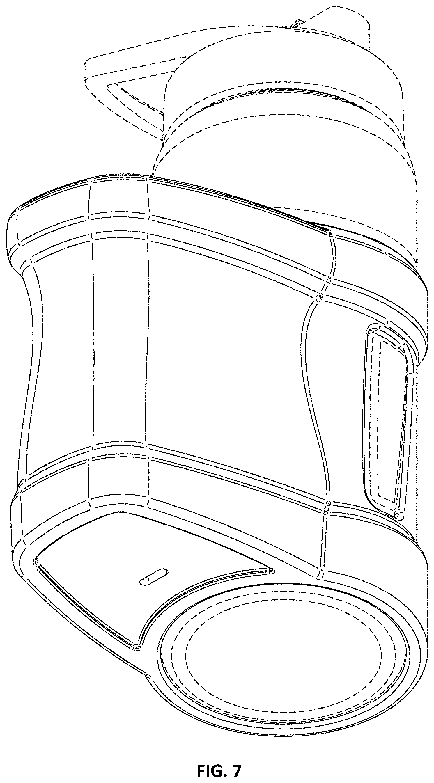 Patent USD1000207 Figure 6 – Drink bottle with storage compartment