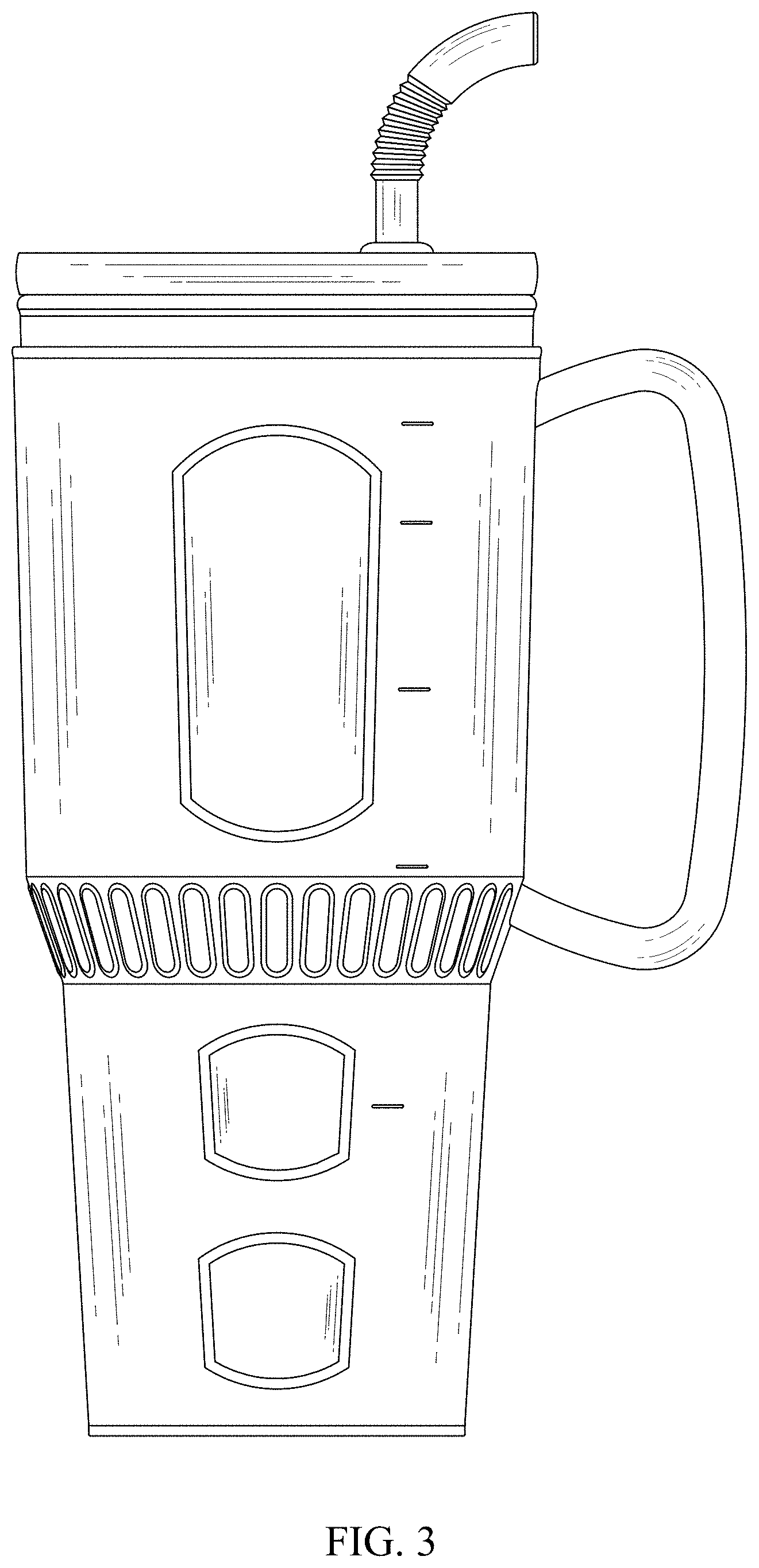 Patent USD1000208 Figure 3 – Cup