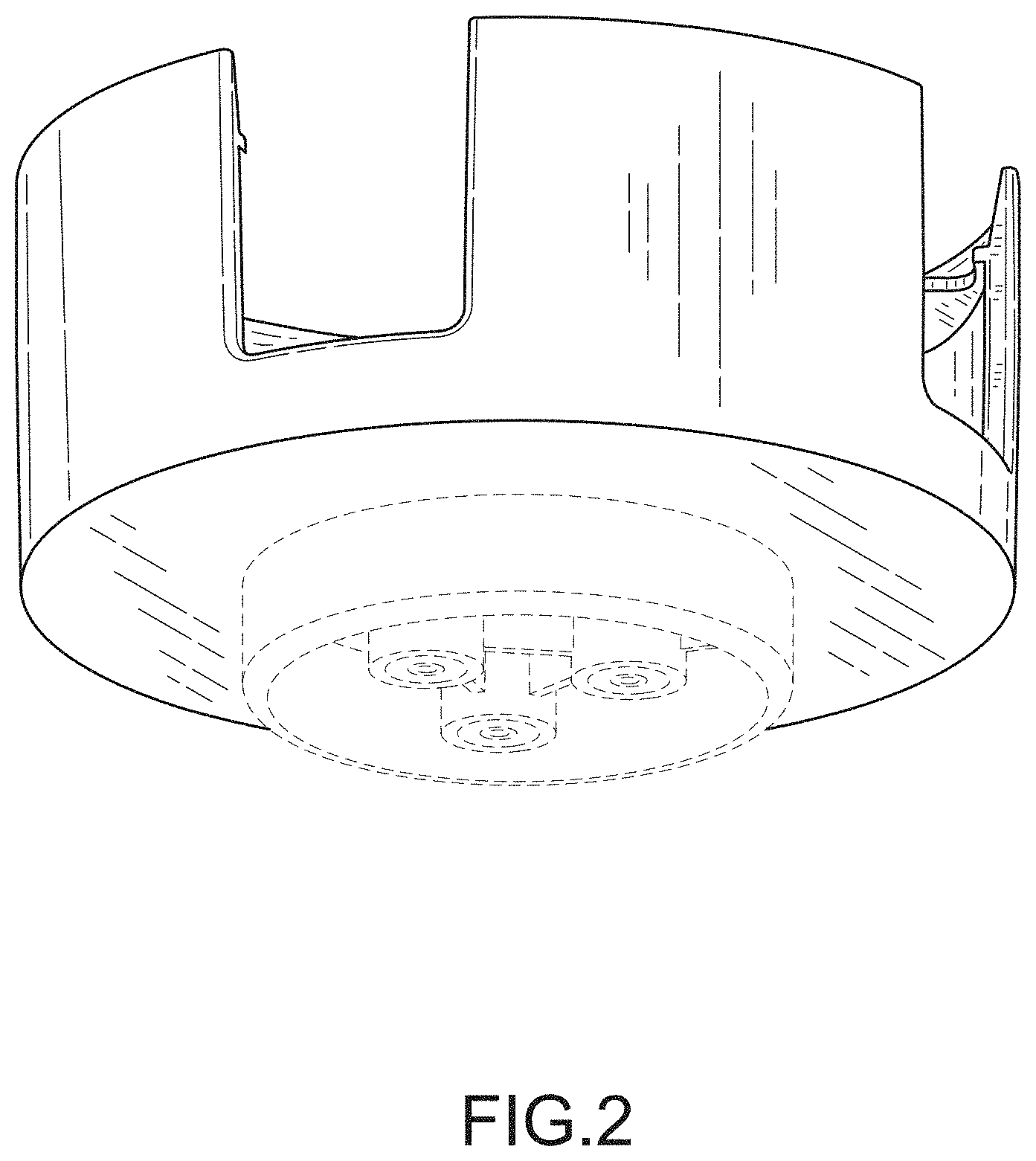 Patent USD1000216 Figure 2 – Cup holder