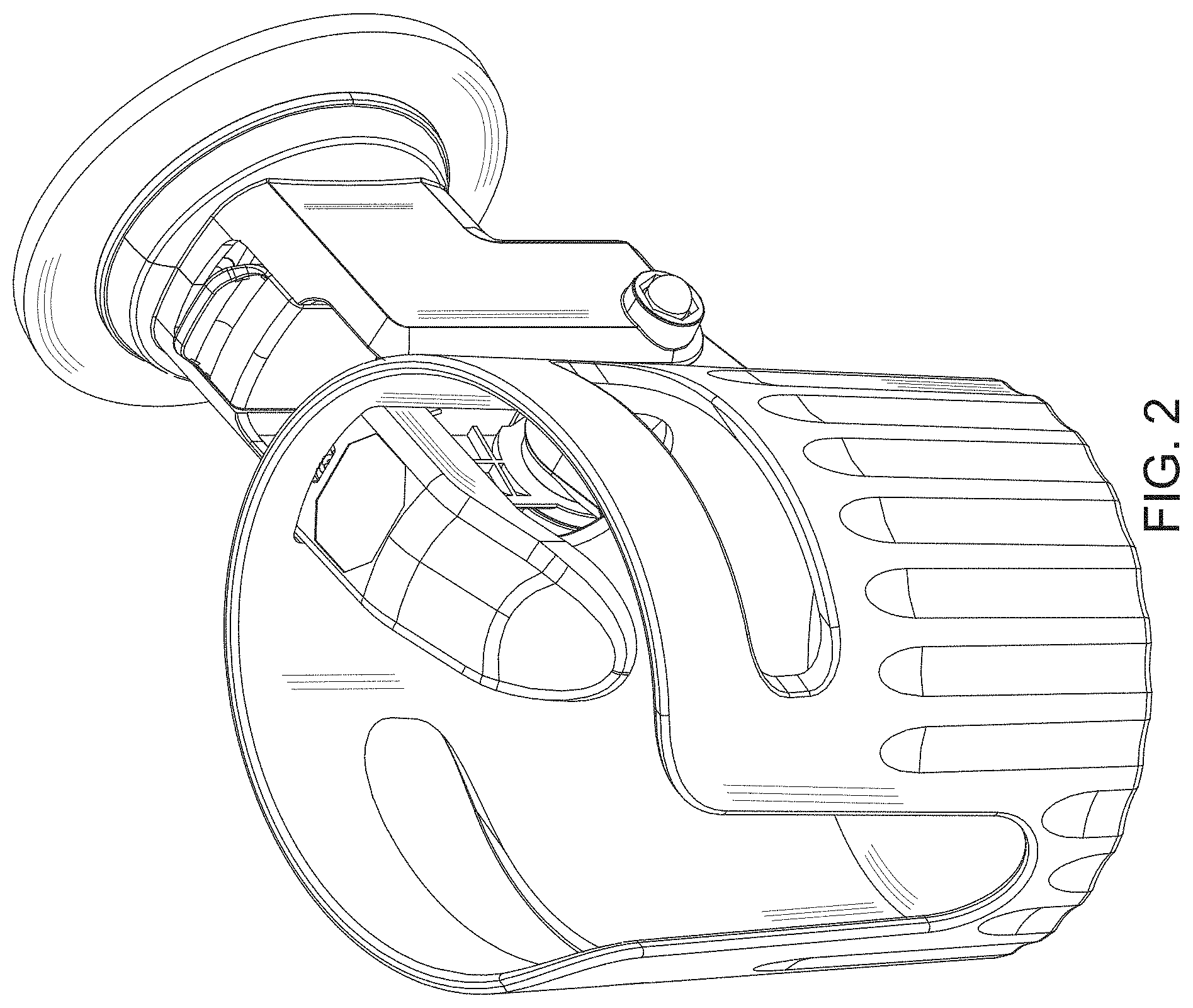 Patent USD1000217 Figure 2 – Cup holder with suction cup