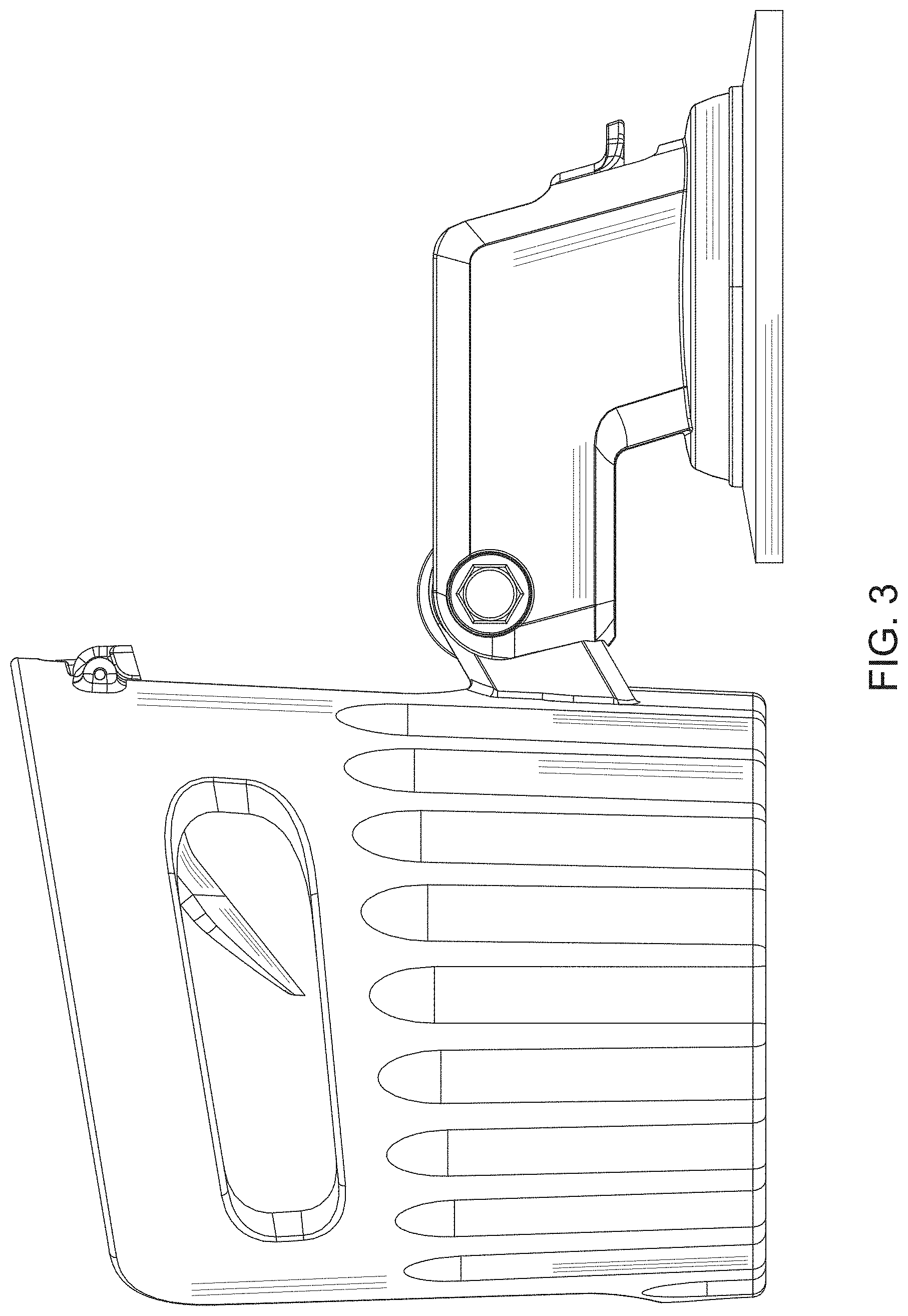 Patent USD1000217 Figure 3 – Cup holder with suction cup