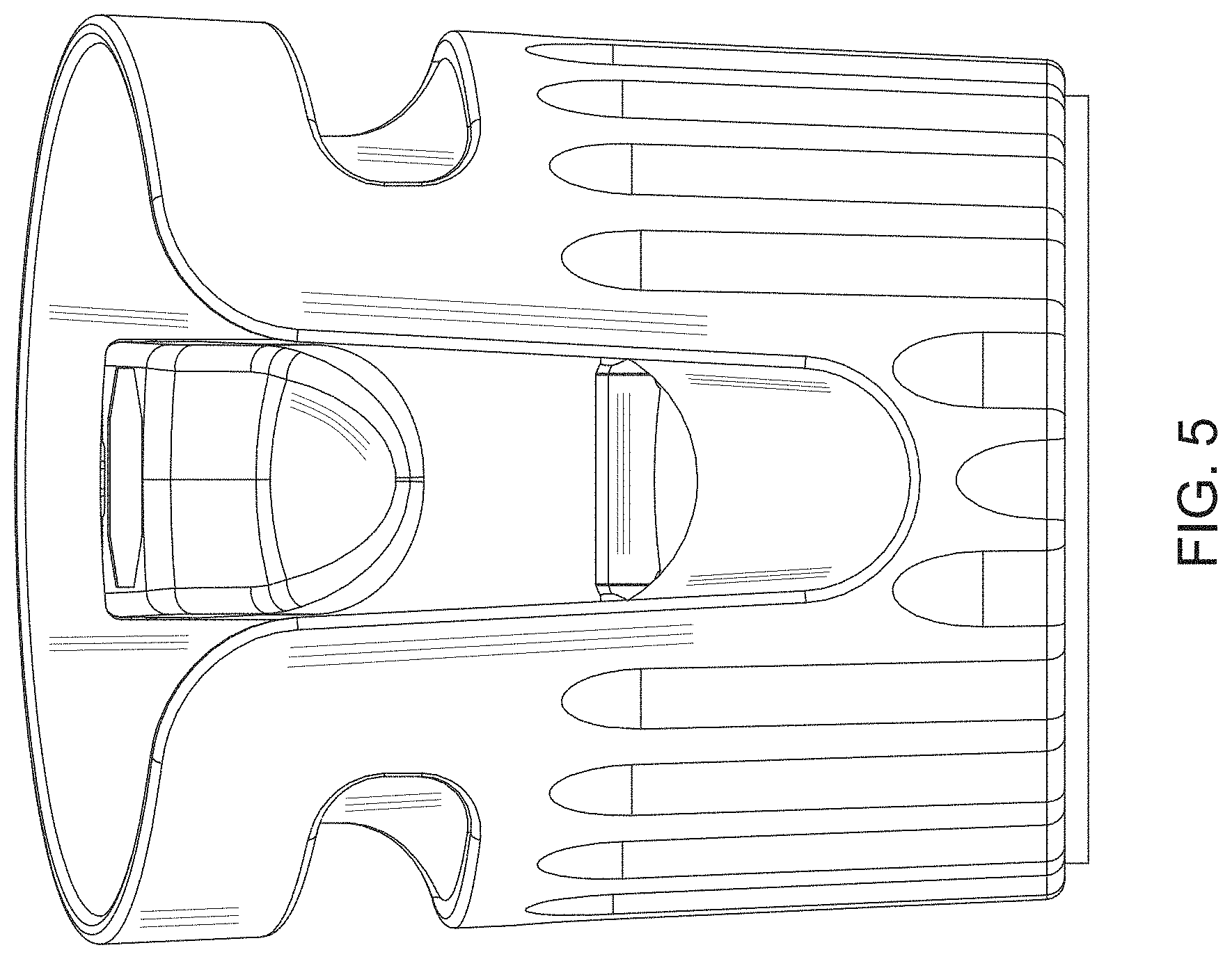 Patent USD1000217 Figure 5 – Cup holder with suction cup