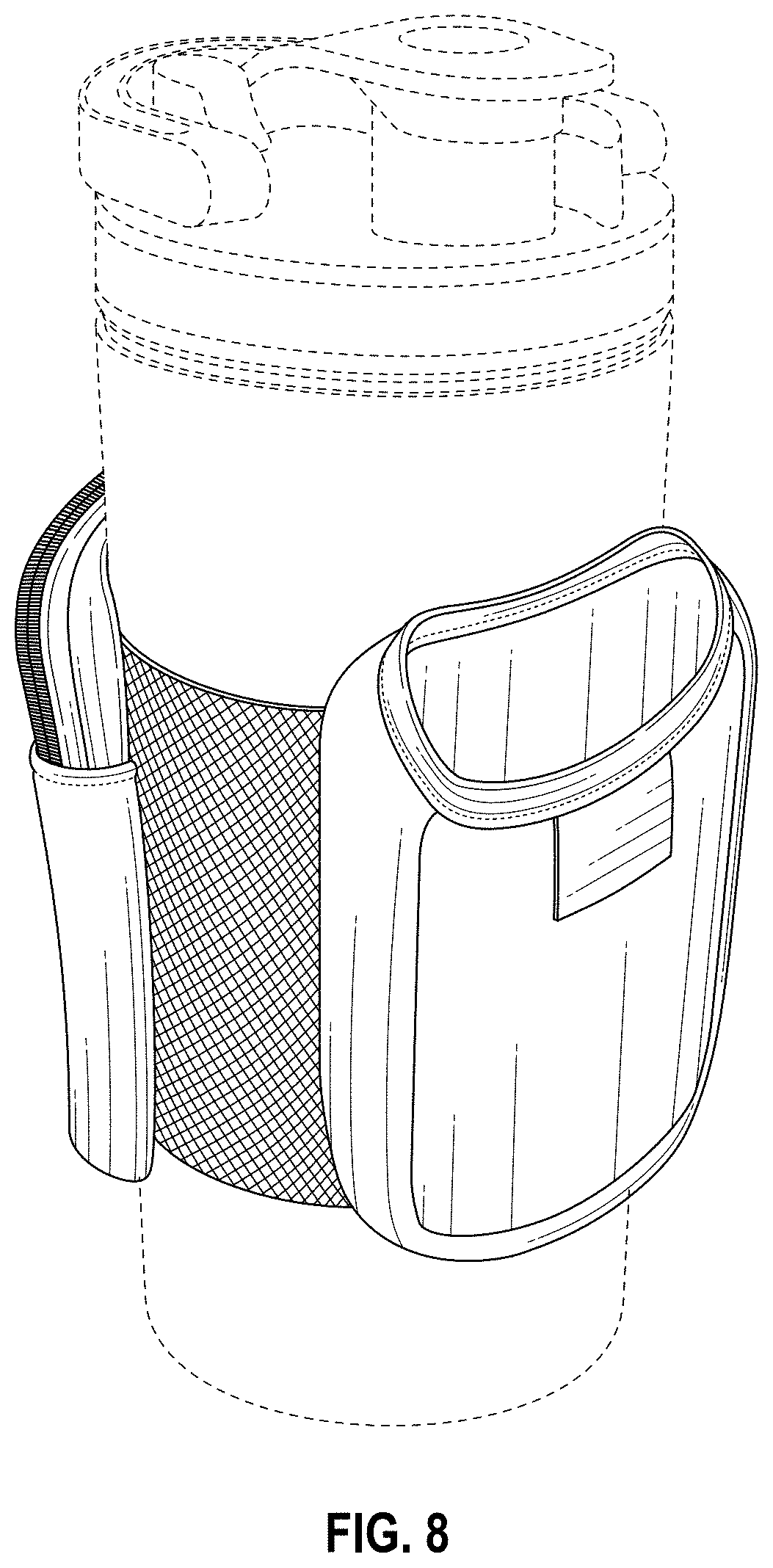 Patent USD1000220 Figure 5 – Bottle sleeve