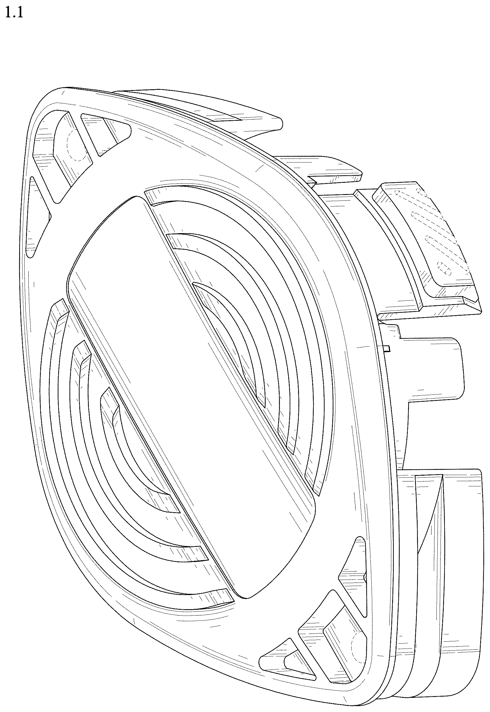 Patent USD1000232 Figure 1 – Grass trimmer head