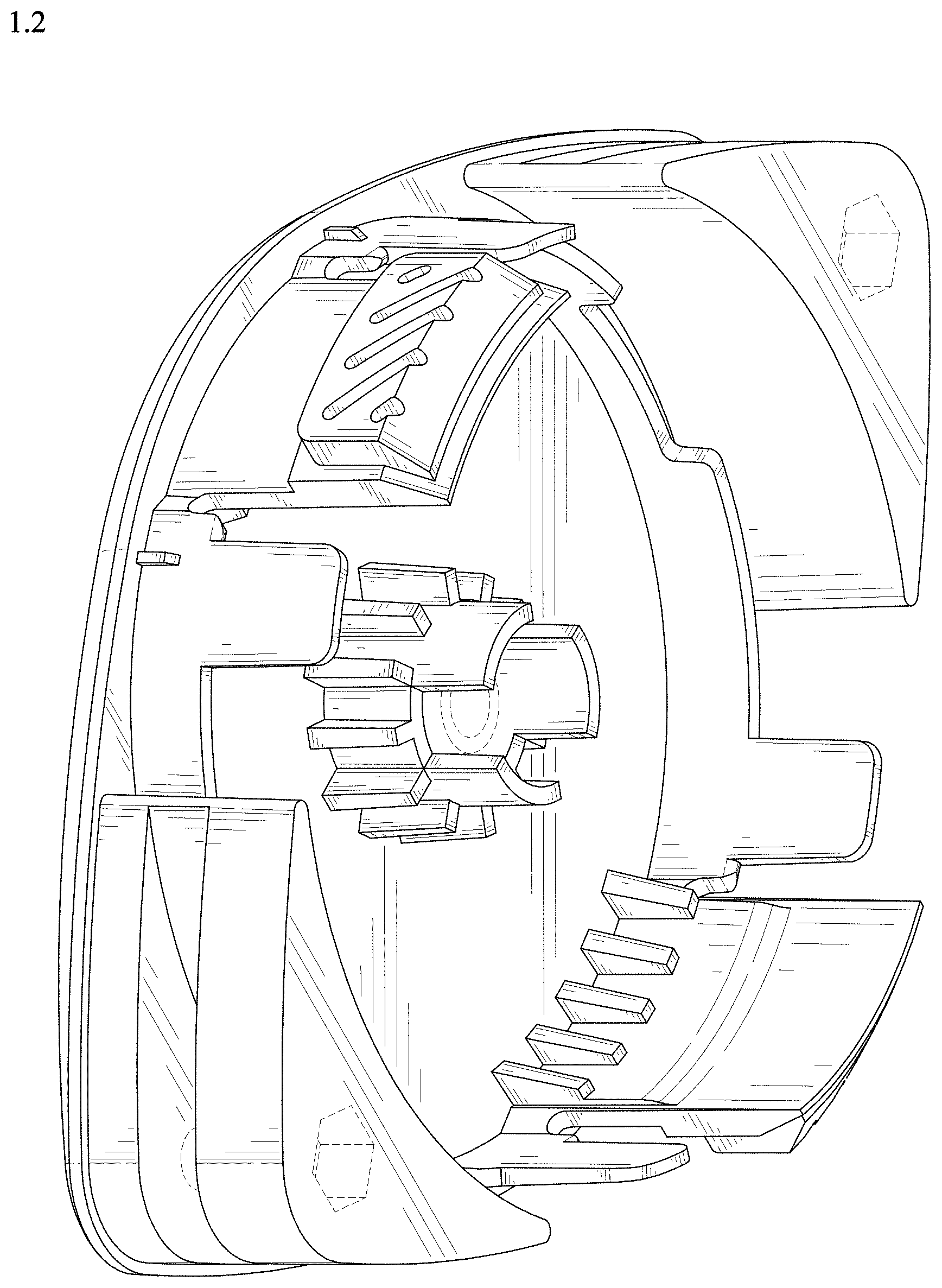 Patent USD1000232 Figure 2 – Grass trimmer head
